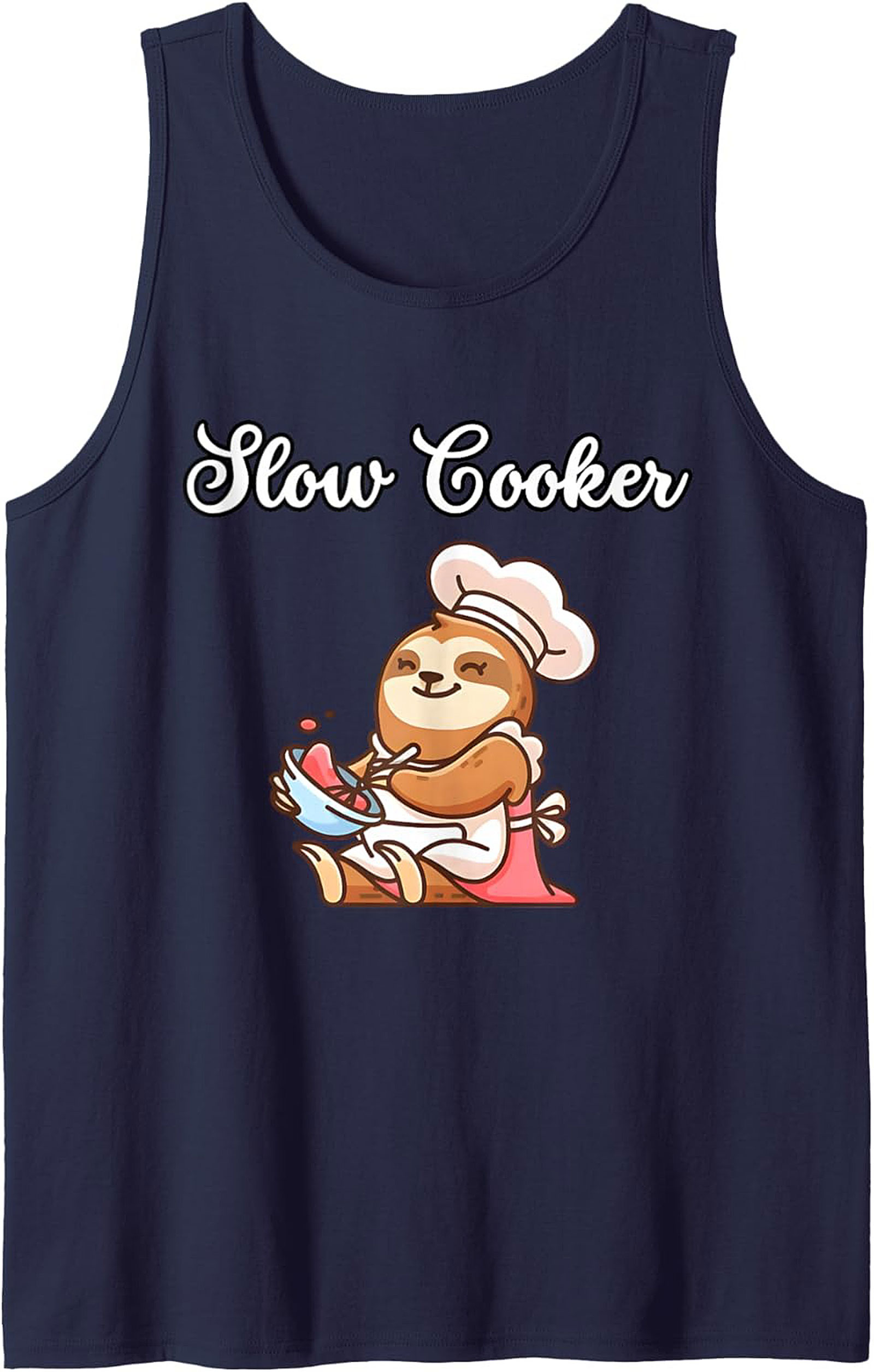 Sloth Cooker Chef Graphic Tank Top