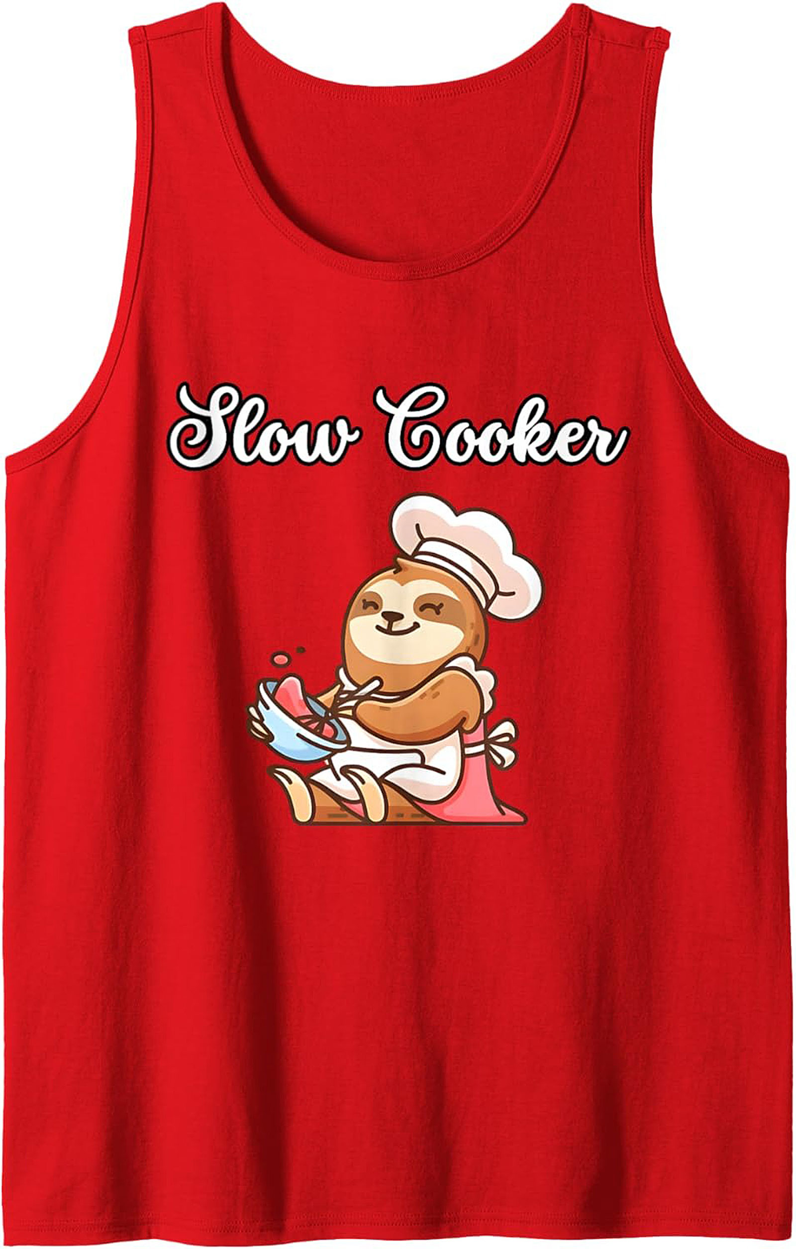 Sloth Cooker Chef Graphic Tank Top