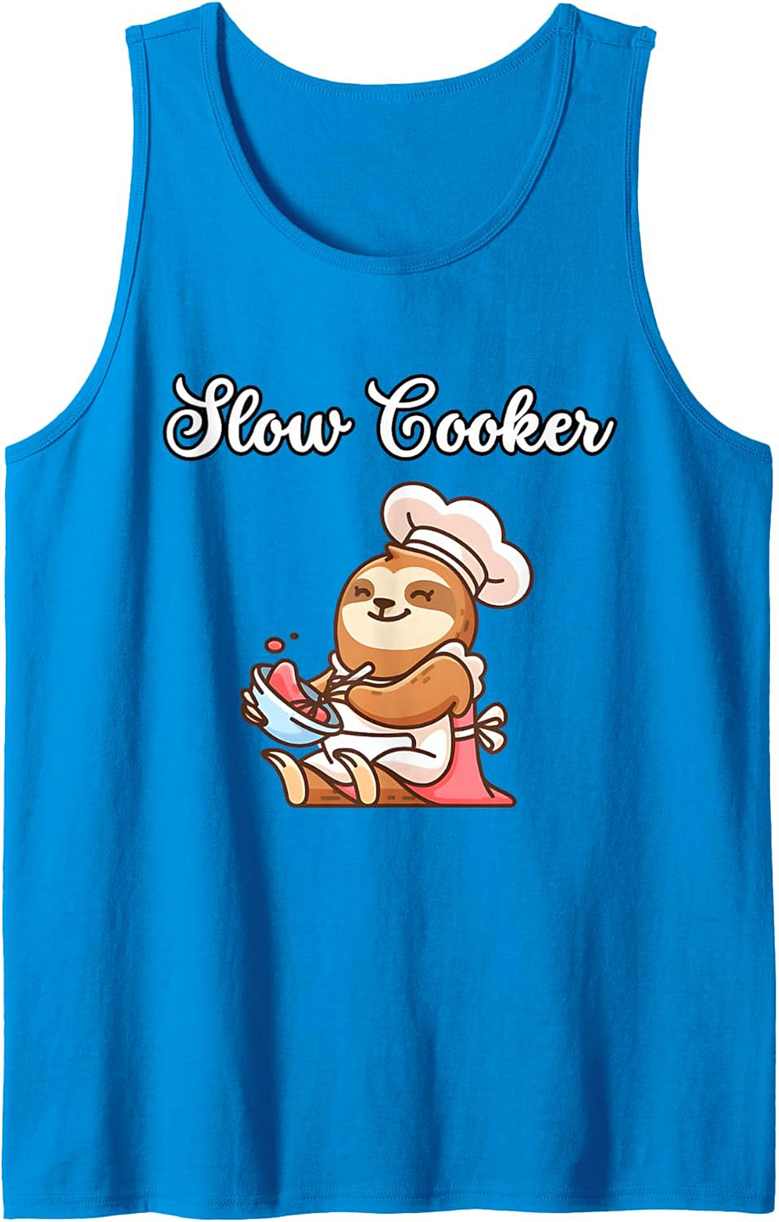 Sloth Cooker Chef Graphic Tank Top