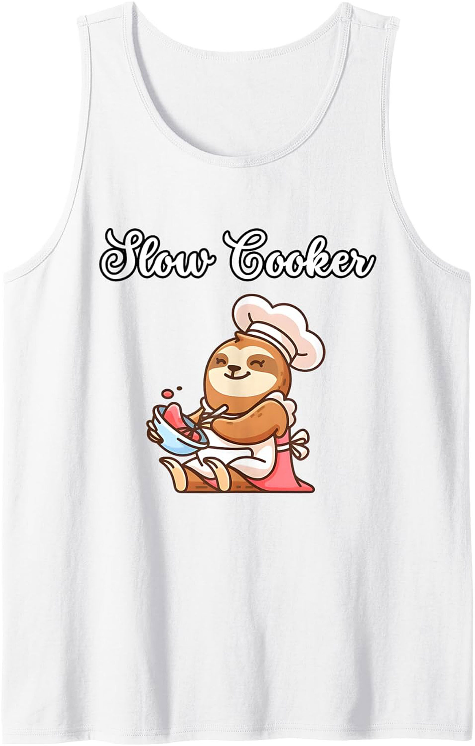 Sloth Cooker Chef Graphic Tank Top