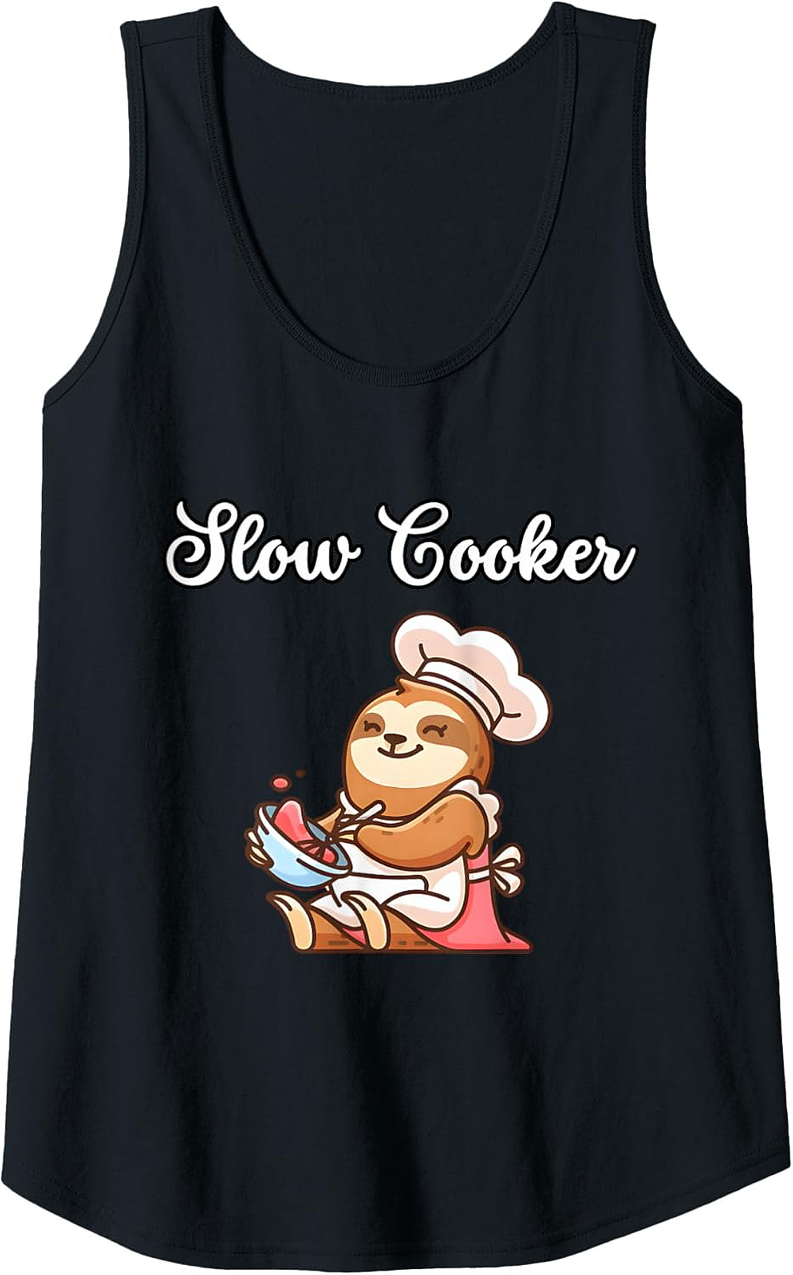 Sloth Cooker Chef Graphic Tank Top