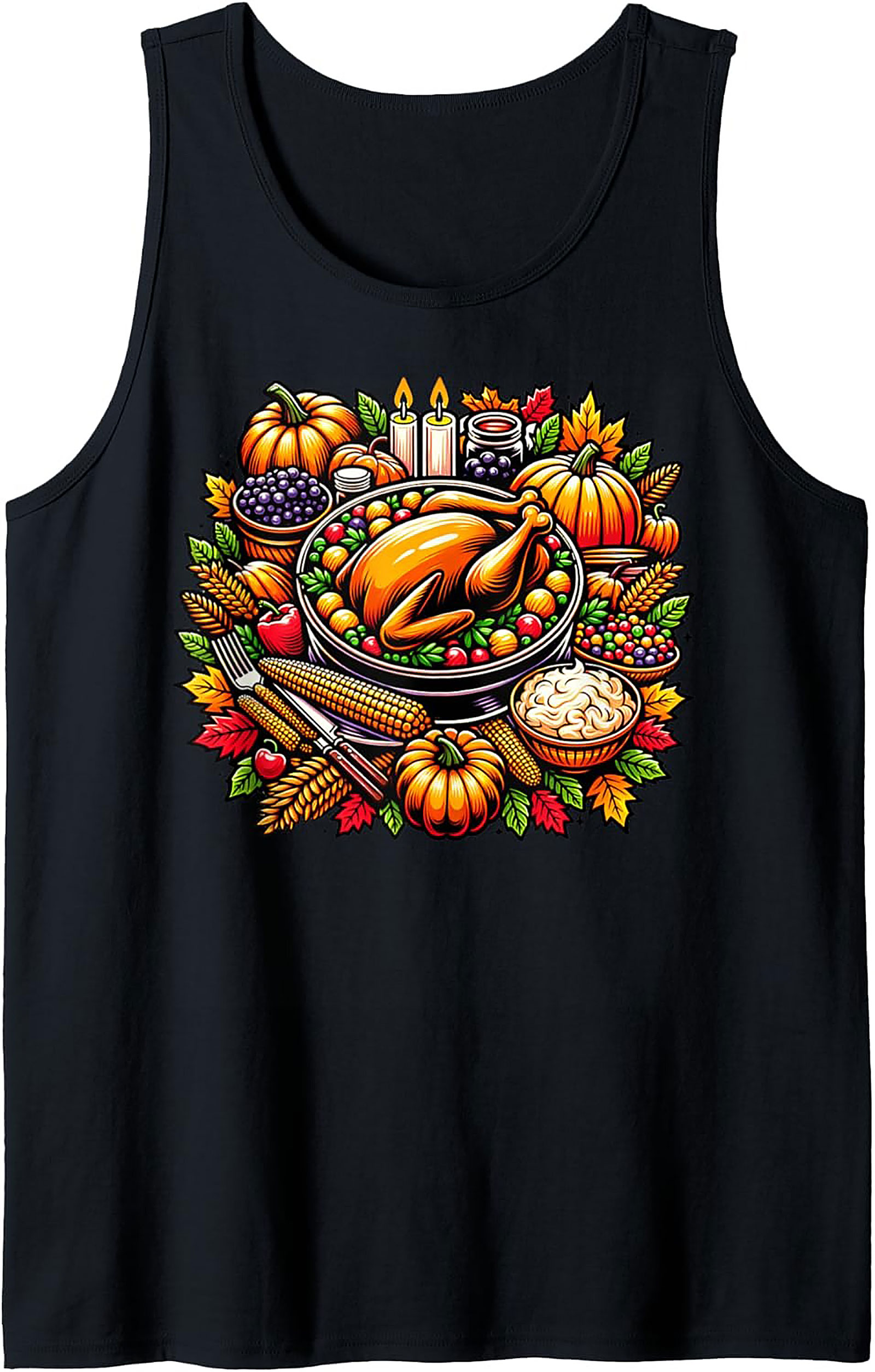 Festive Thanksgiving Tank Top | Autumn Harvest Sleeveless Shirt
