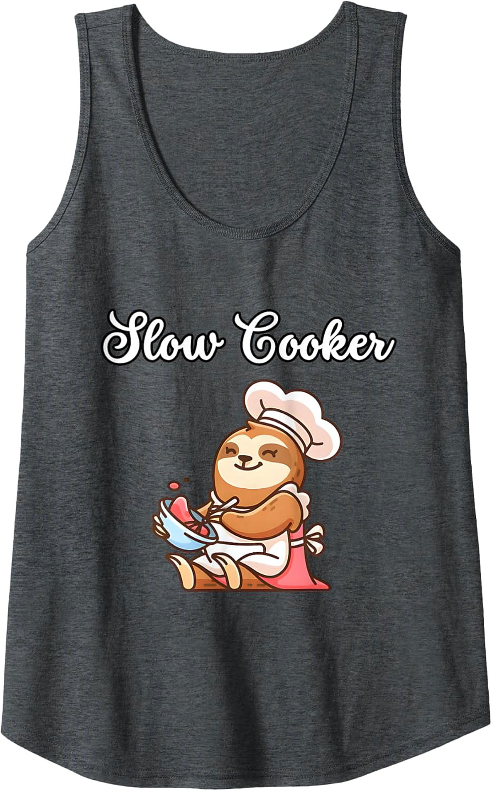Sloth Cooker Chef Graphic Tank Top