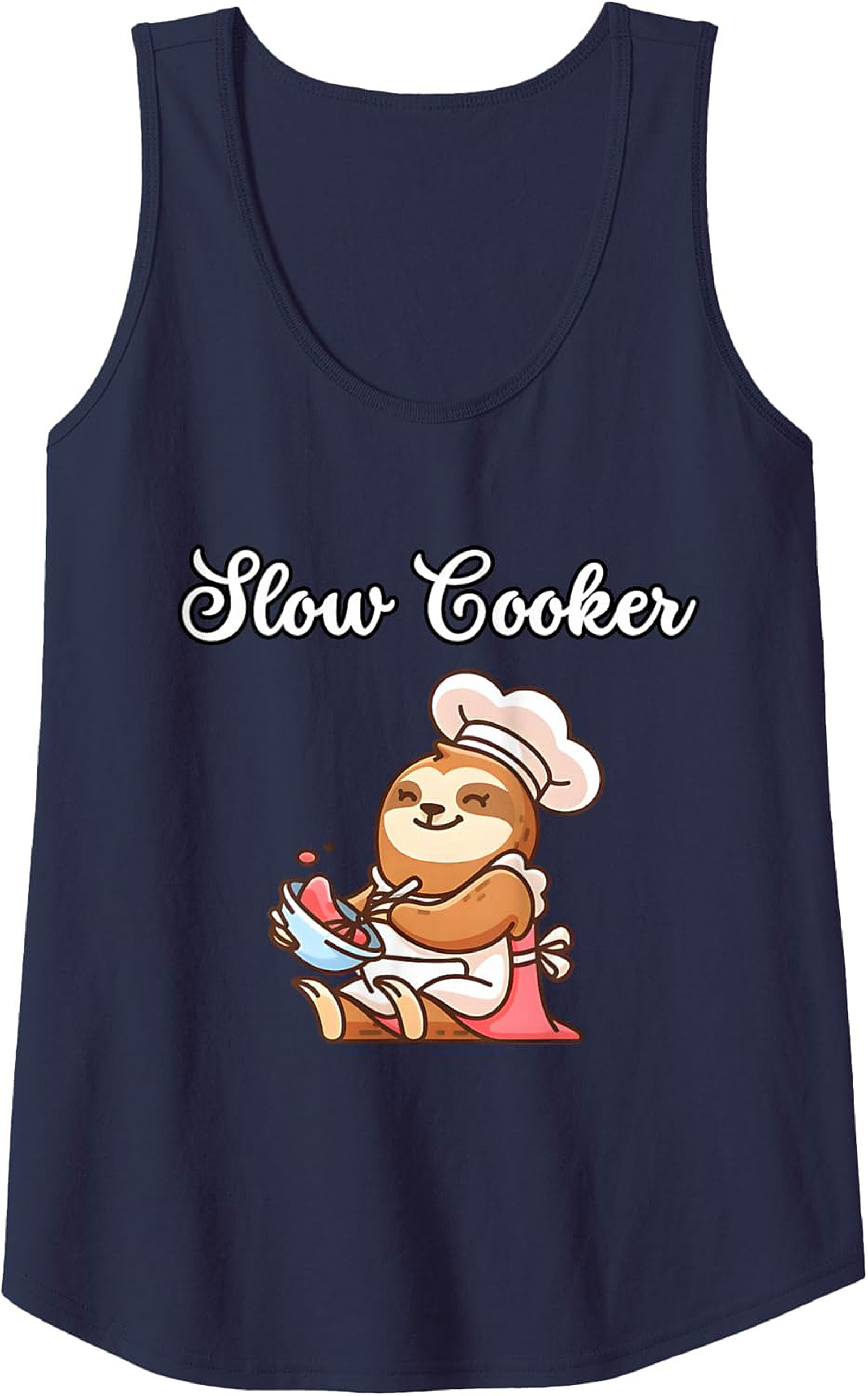 Sloth Cooker Chef Graphic Tank Top