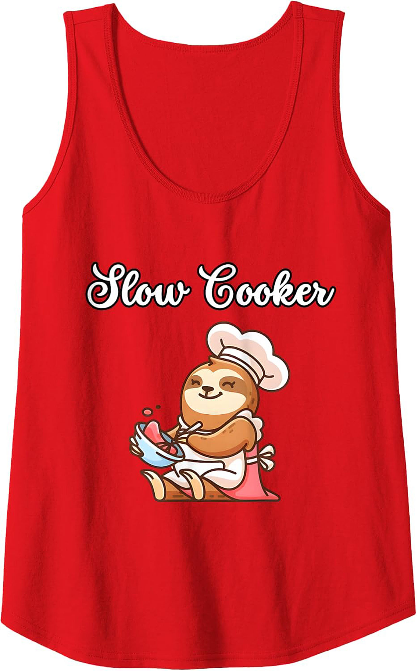 Sloth Cooker Chef Graphic Tank Top