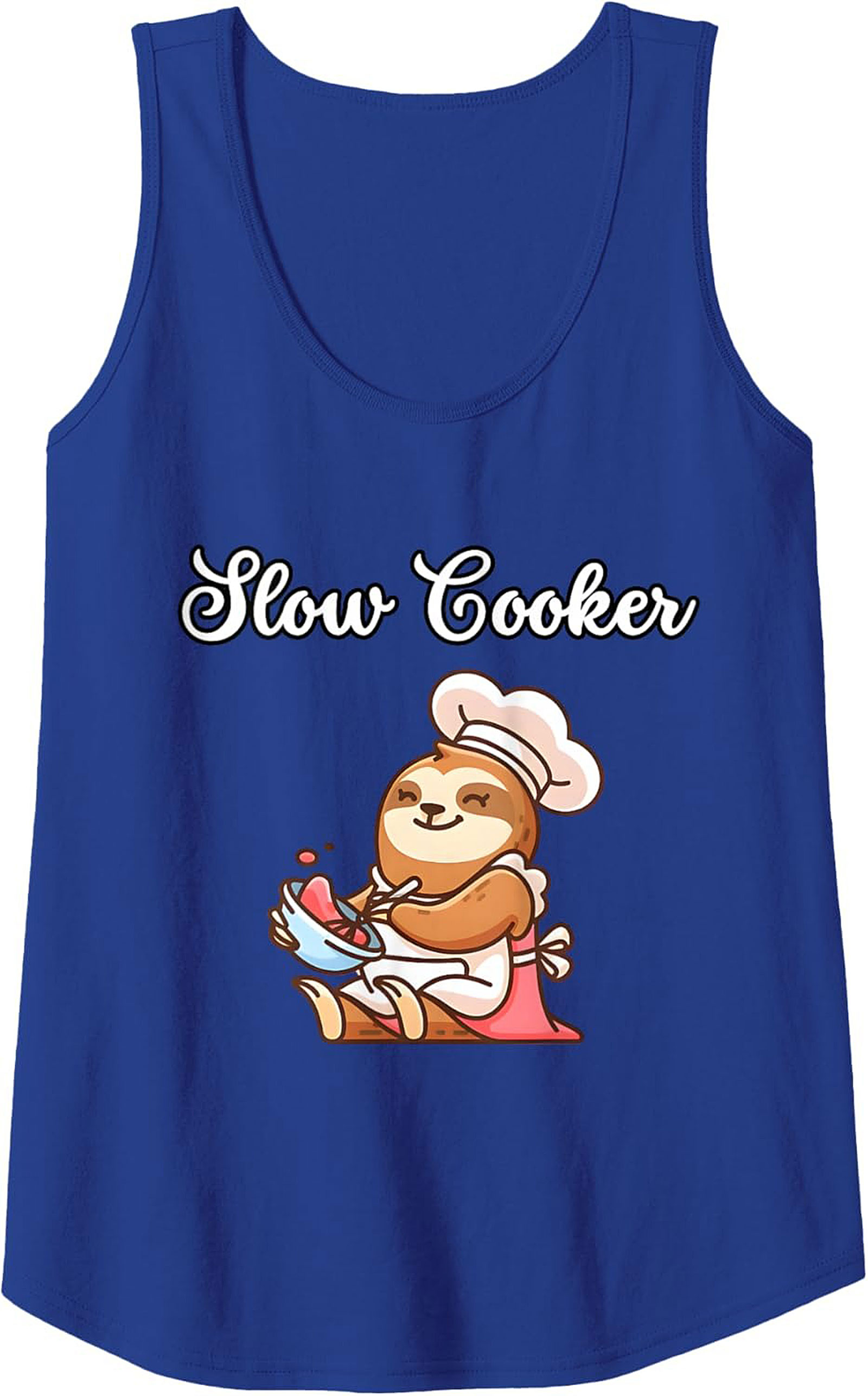 Sloth Cooker Chef Graphic Tank Top