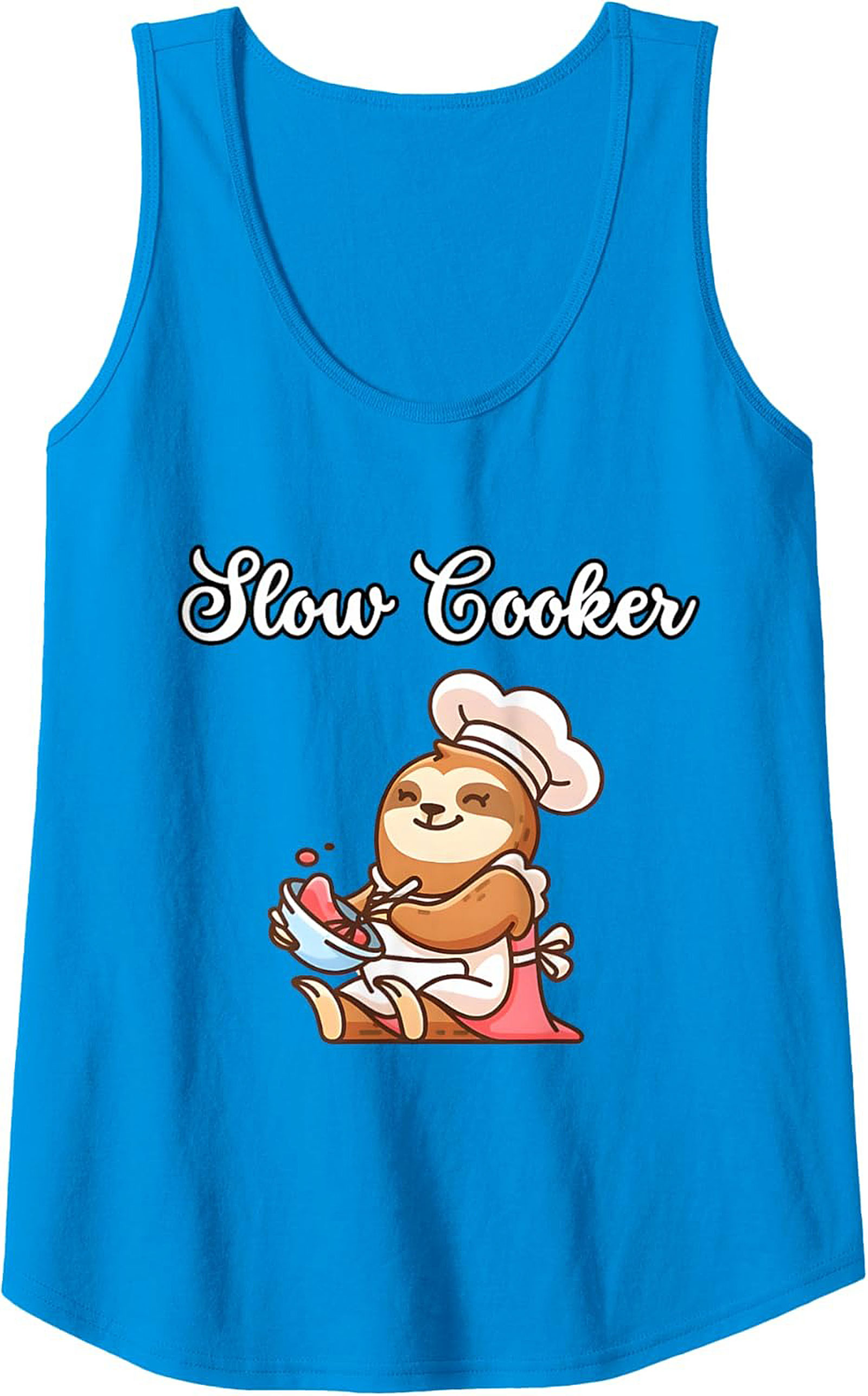 Sloth Cooker Chef Graphic Tank Top