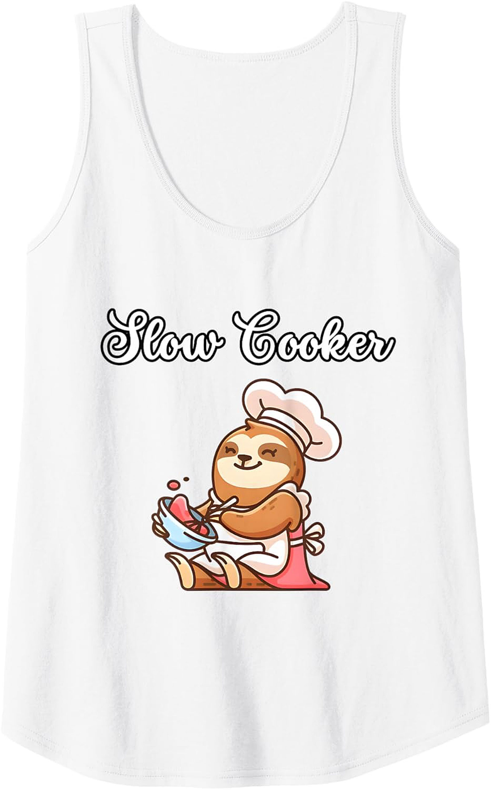 Sloth Cooker Chef Graphic Tank Top