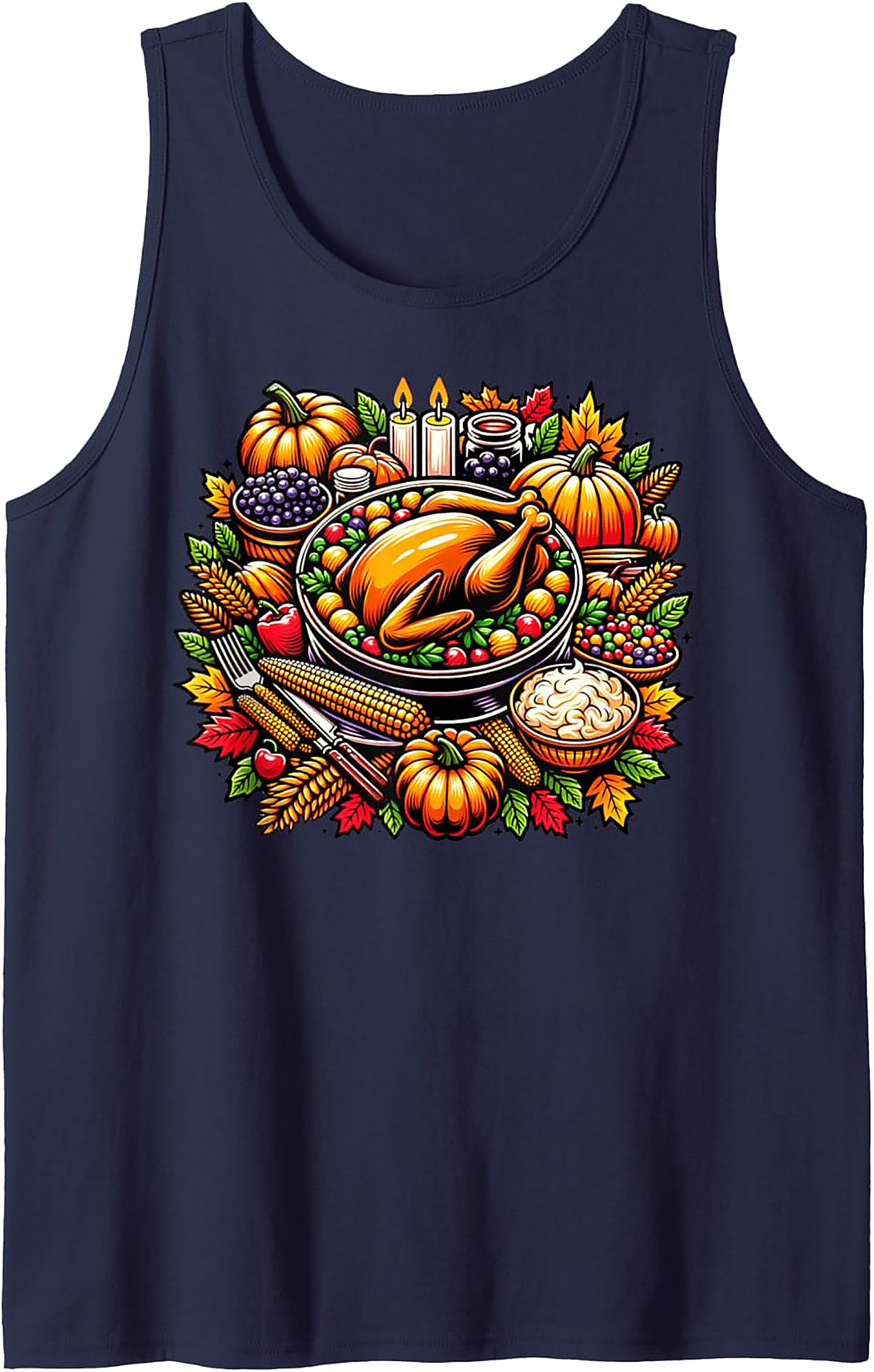 Festive Thanksgiving Tank Top | Autumn Harvest Sleeveless Shirt
