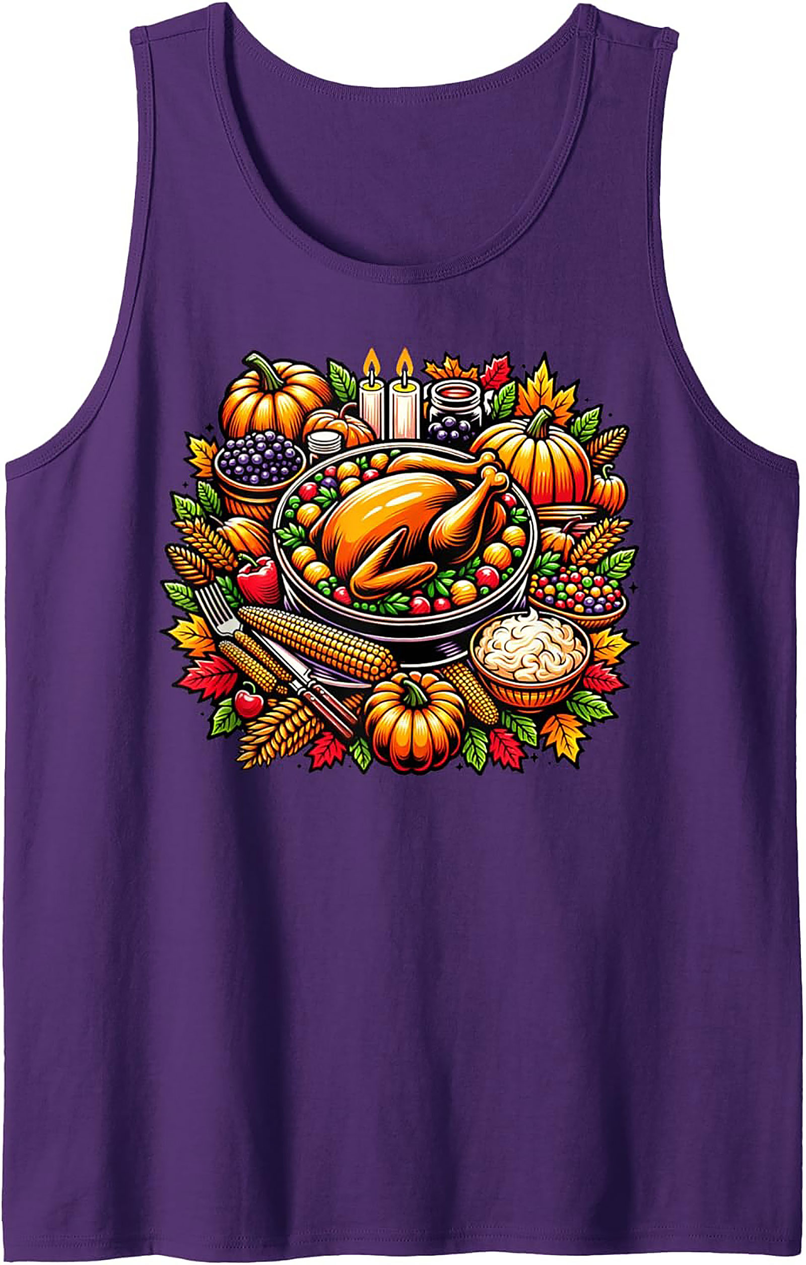 Festive Thanksgiving Tank Top | Autumn Harvest Sleeveless Shirt
