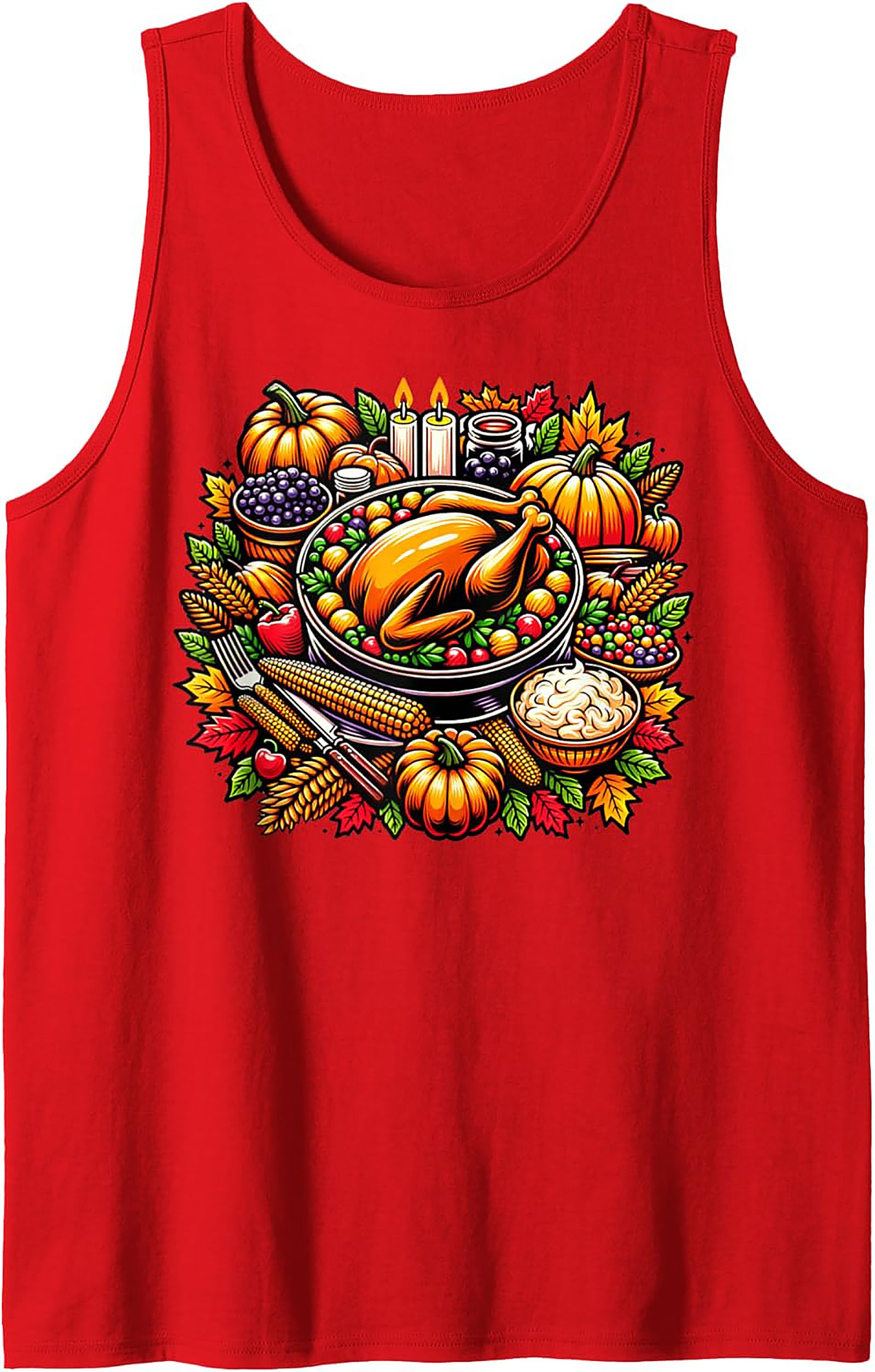Festive Thanksgiving Tank Top | Autumn Harvest Sleeveless Shirt