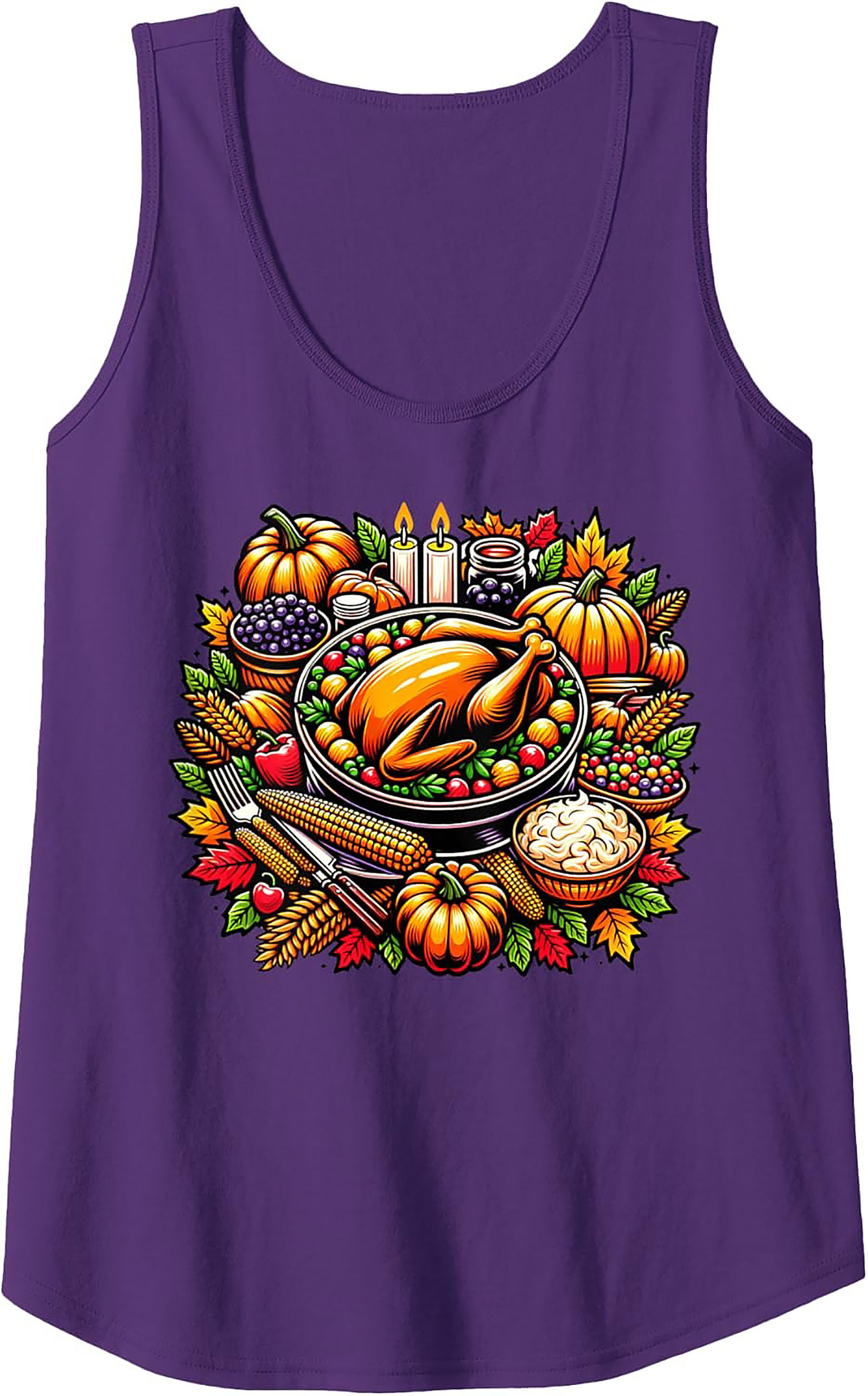 Festive Thanksgiving Tank Top | Autumn Harvest Sleeveless Shirt