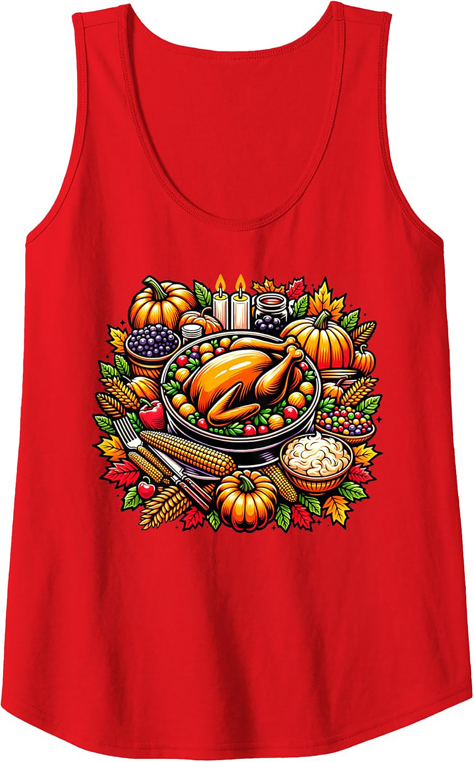 Festive Thanksgiving Tank Top | Autumn Harvest Sleeveless Shirt