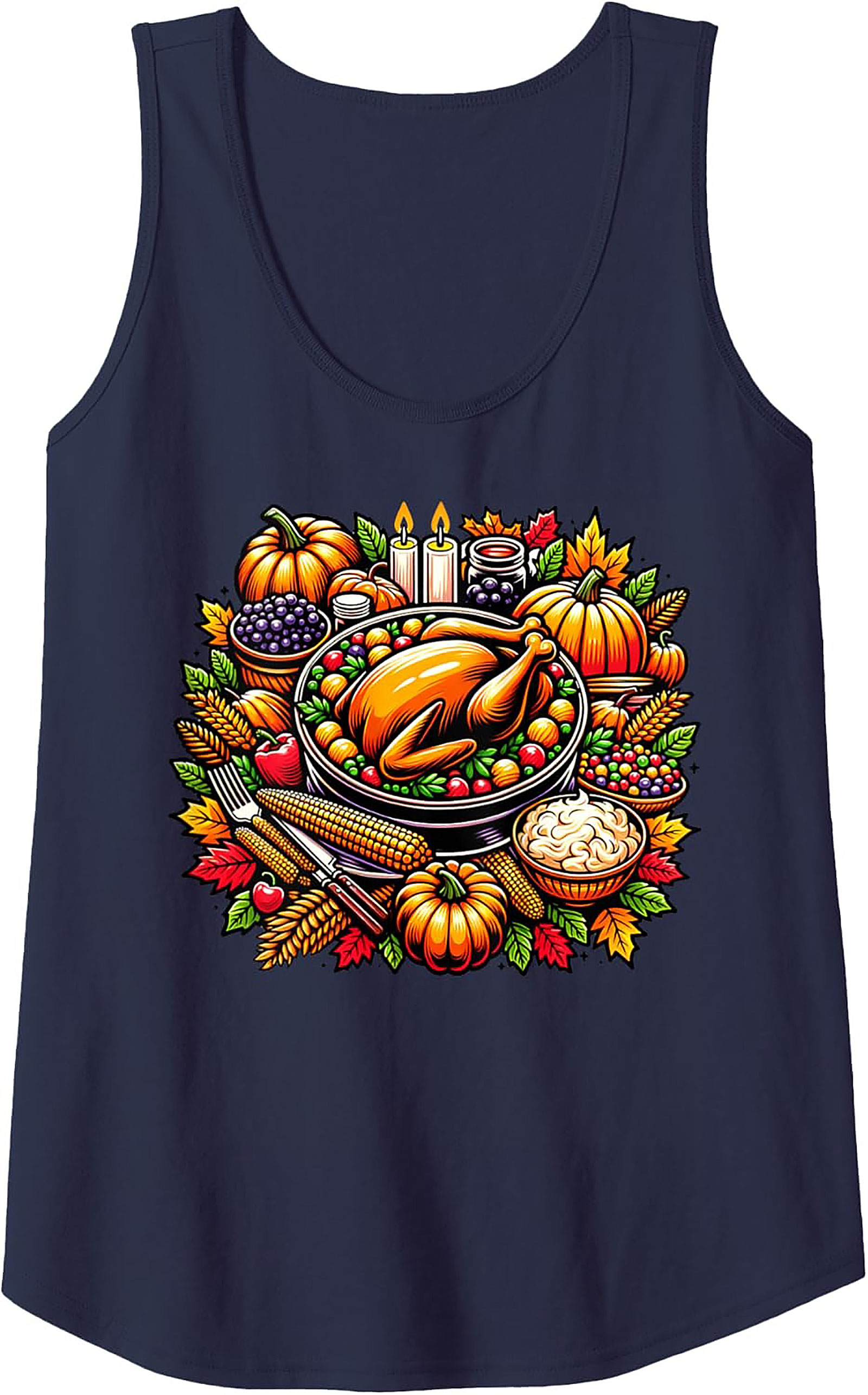 Festive Thanksgiving Tank Top | Autumn Harvest Sleeveless Shirt