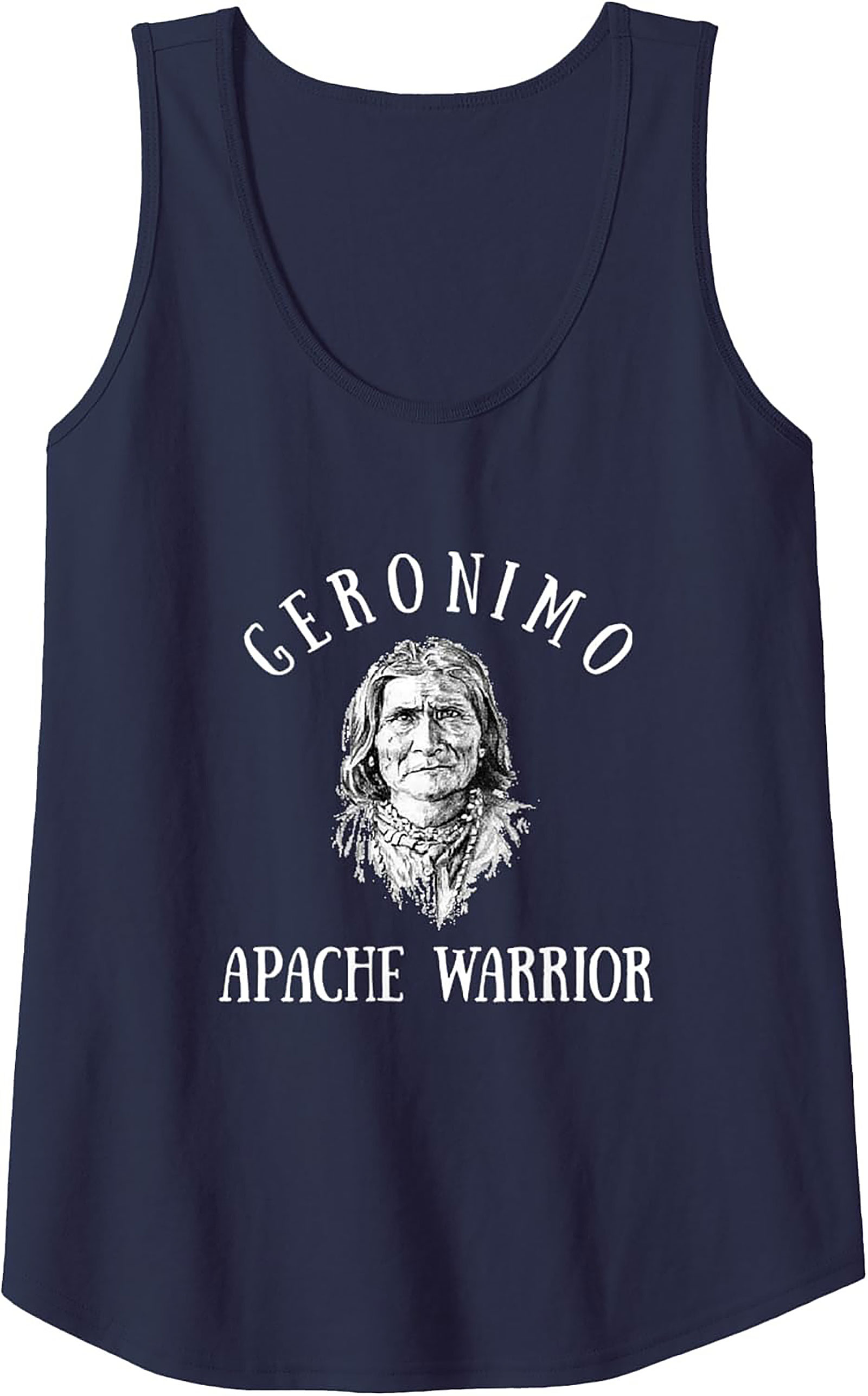 Geronimo Apache Warrior Tank Top Historical Graphic