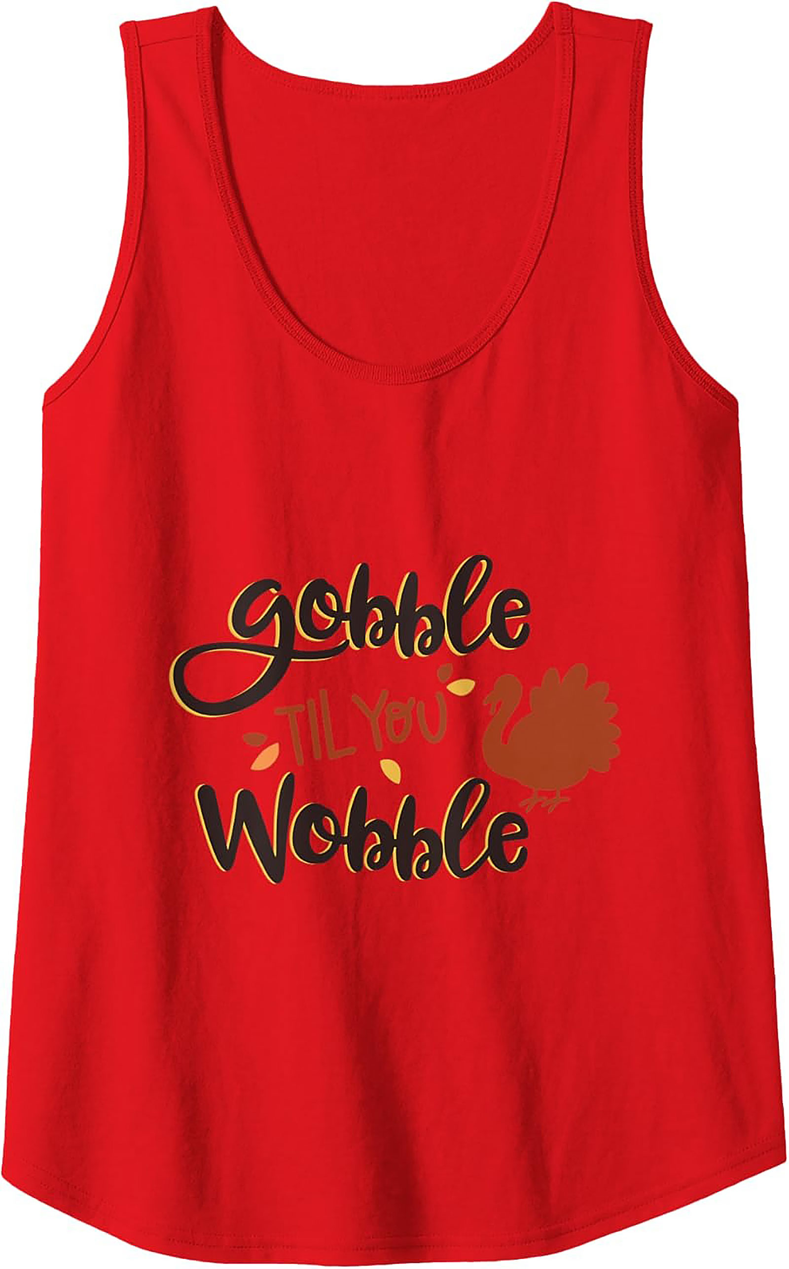 Gobble Til You Wobble Thanksgiving Graphic Tank | Funny Tee