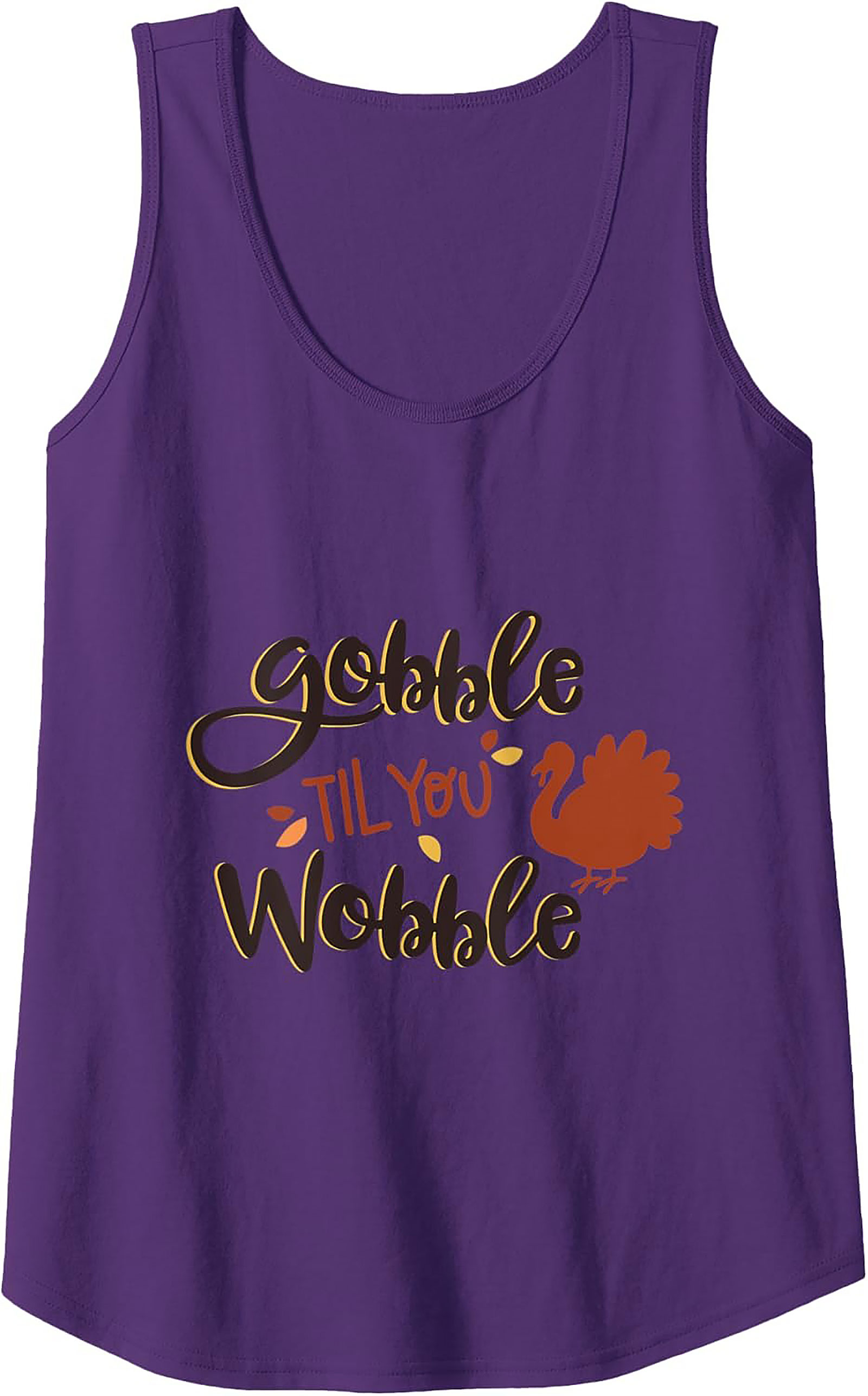 Gobble Til You Wobble Thanksgiving Graphic Tank | Funny Tee