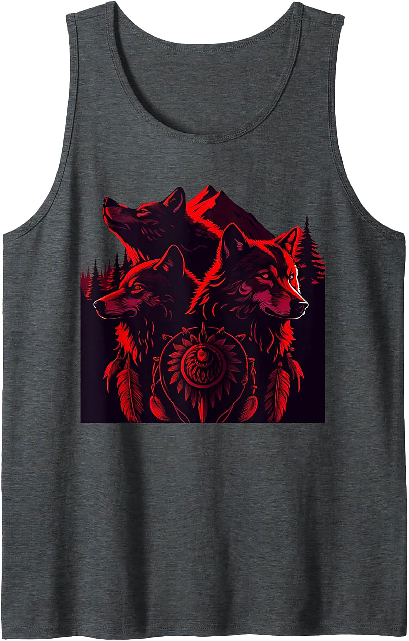 Alpha Wolf Pack Graphic Tank Top Sleeveless Shirt