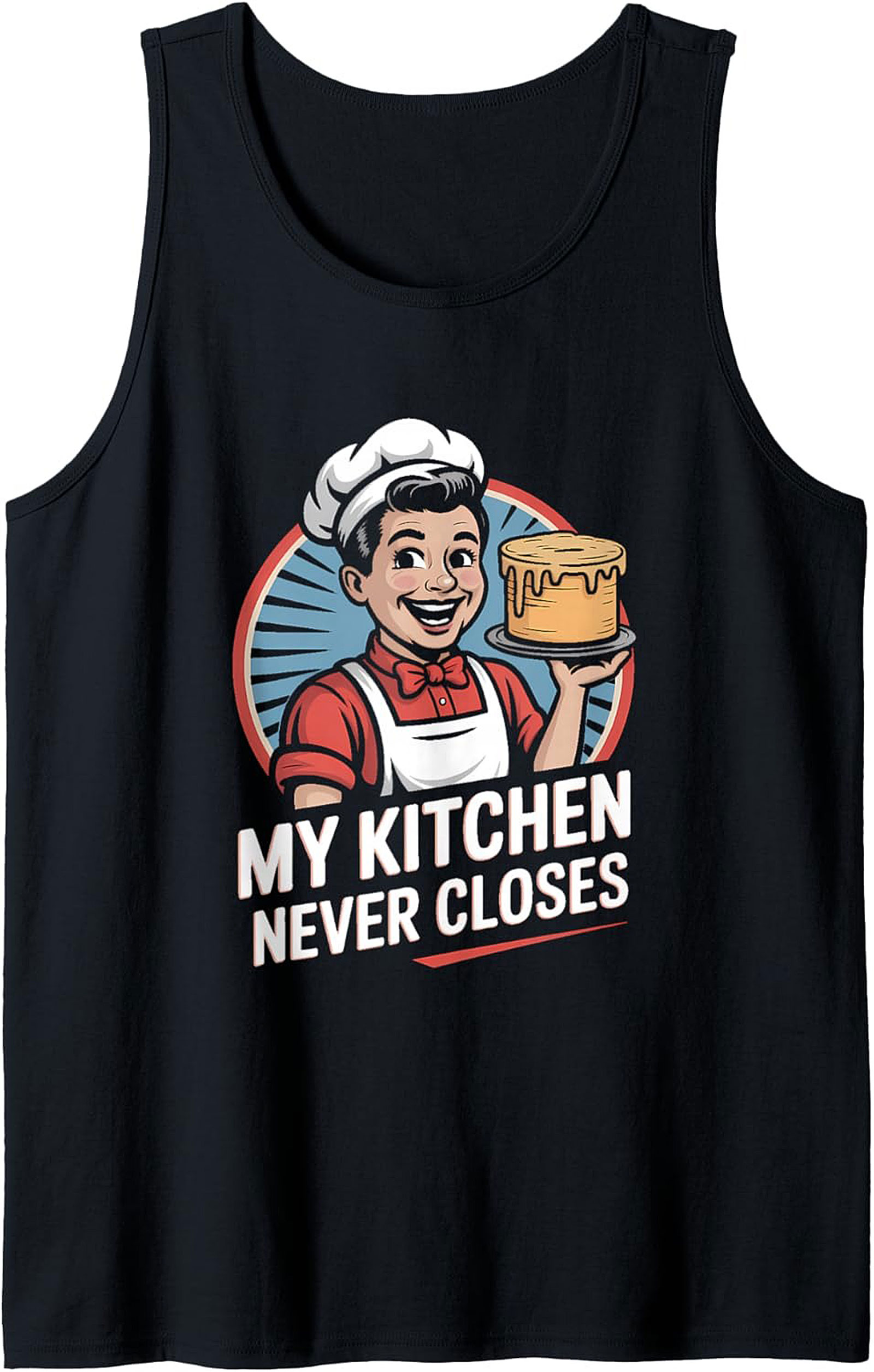 Retro Chef Culinary Graphic Tank Baker Sleeveless Shirt