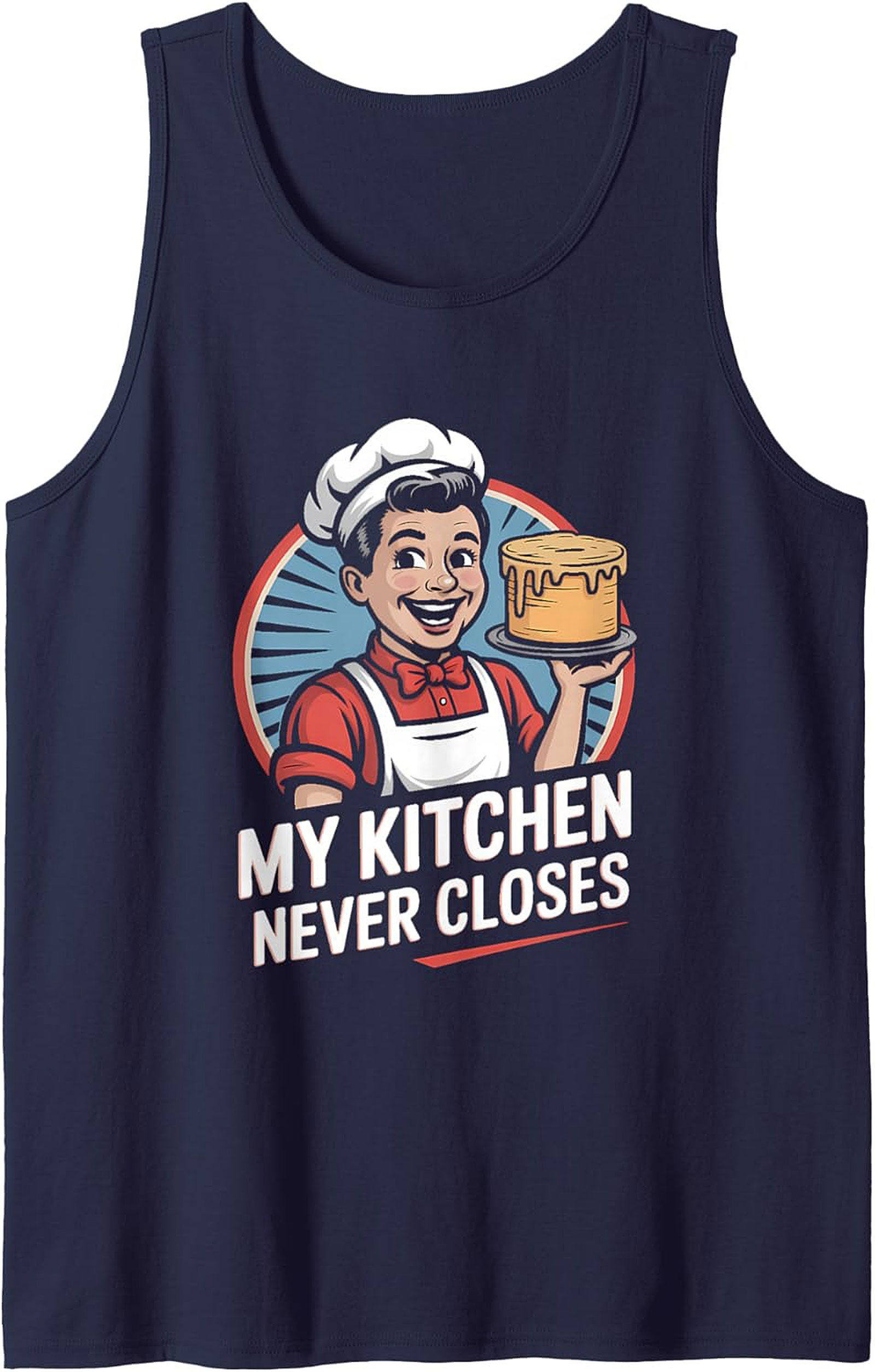Retro Chef Culinary Graphic Tank Baker Sleeveless Shirt