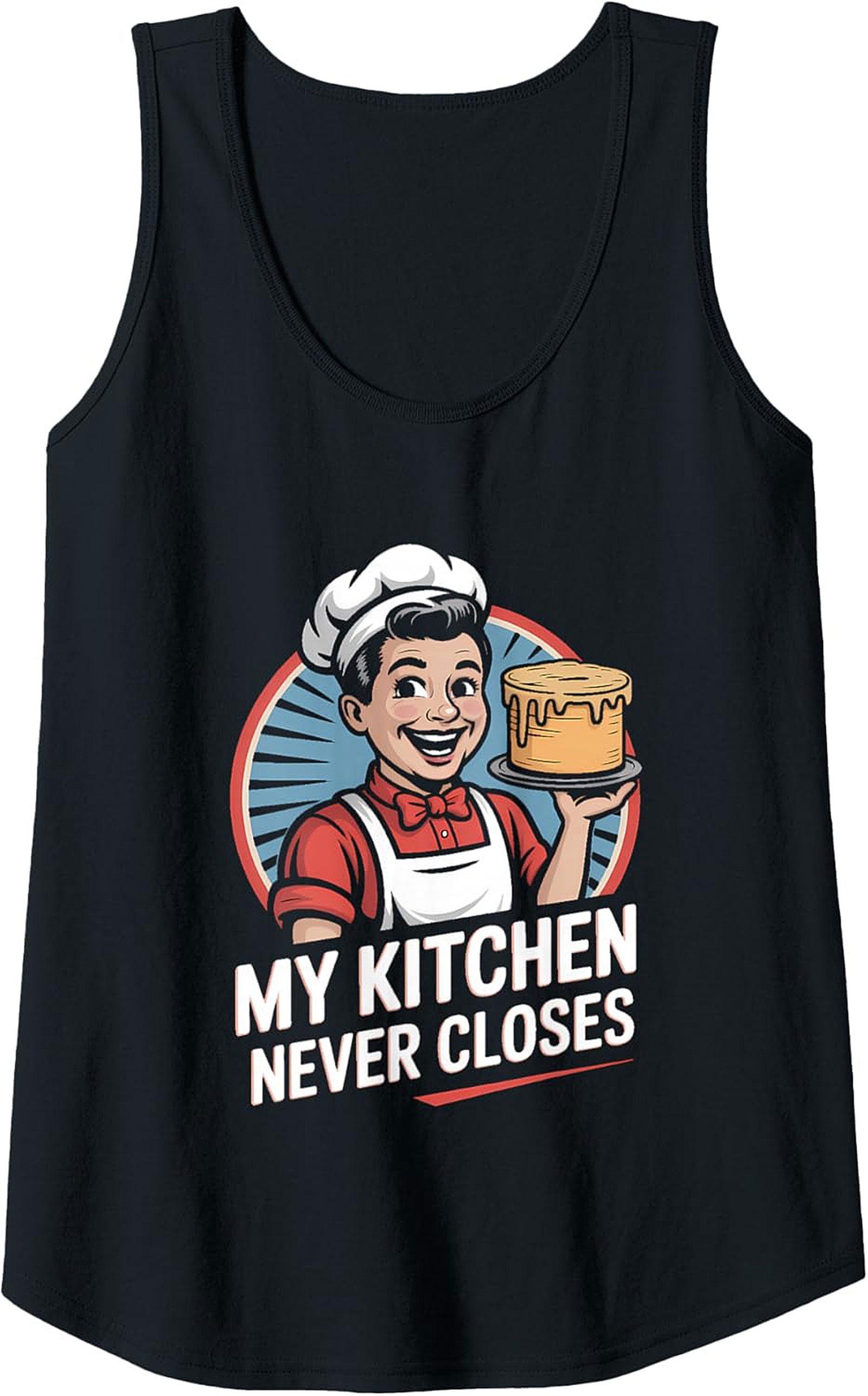 Retro Chef Culinary Graphic Tank Baker Sleeveless Shirt