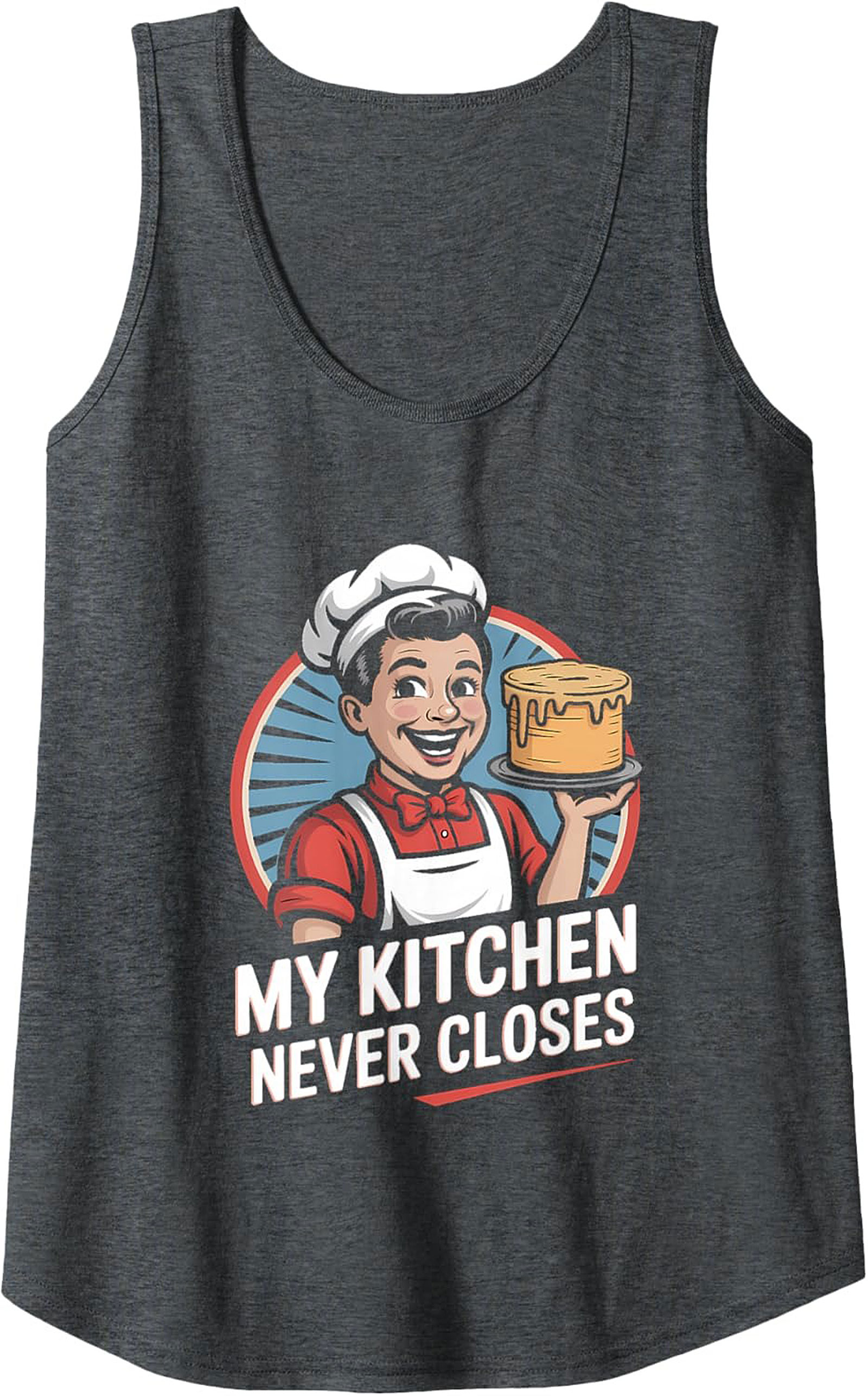 Retro Chef Culinary Graphic Tank Baker Sleeveless Shirt