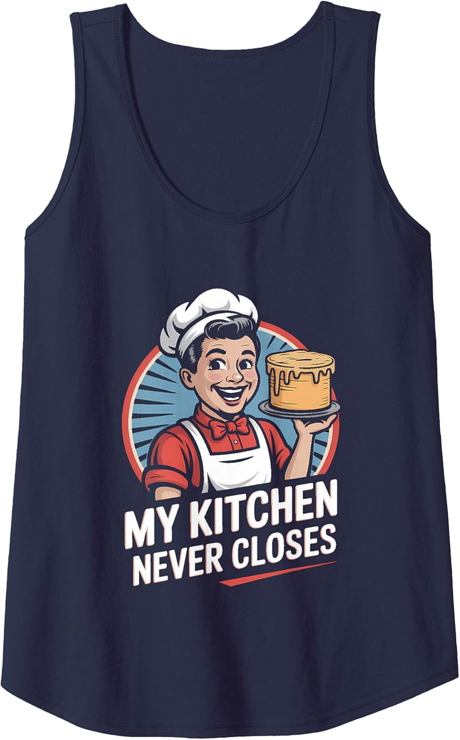 Retro Chef Culinary Graphic Tank Baker Sleeveless Shirt