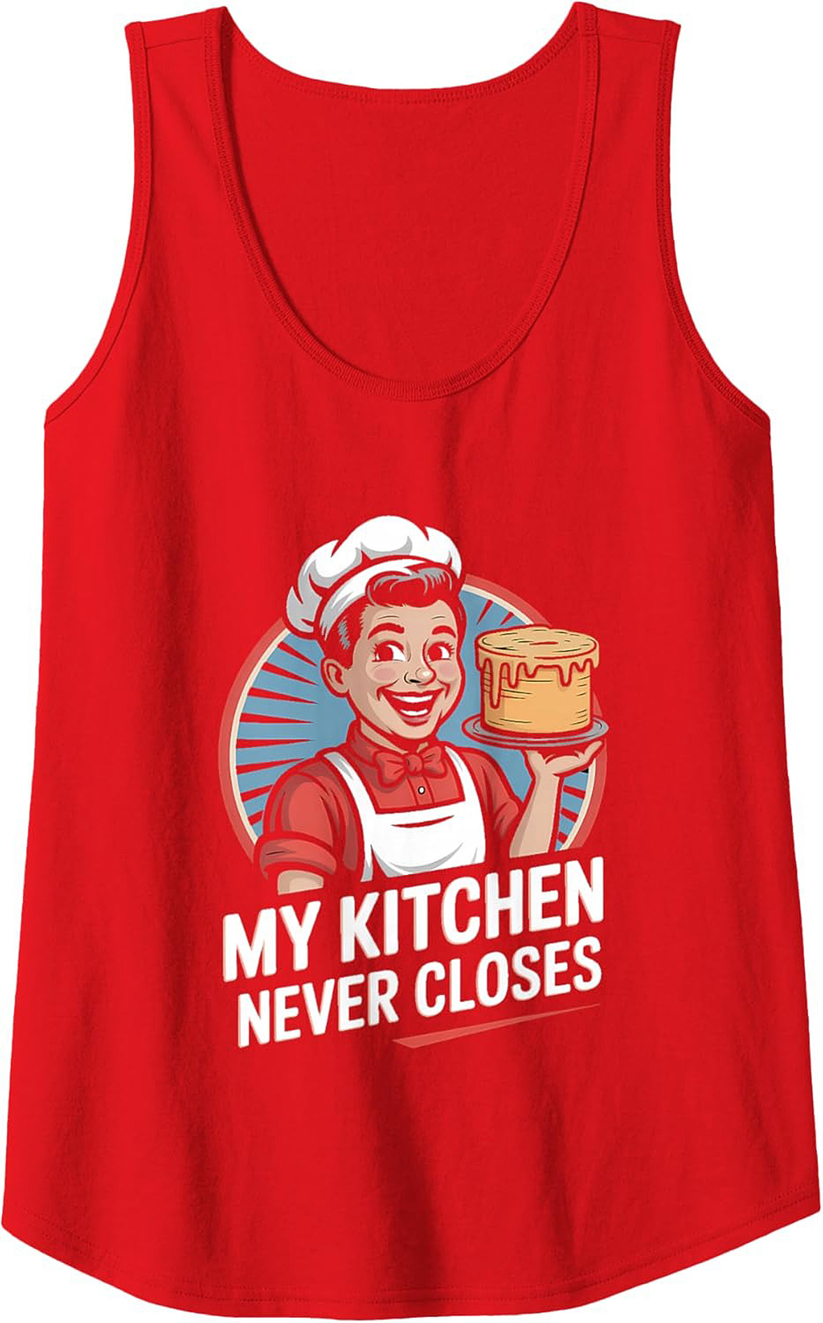 Retro Chef Culinary Graphic Tank Baker Sleeveless Shirt