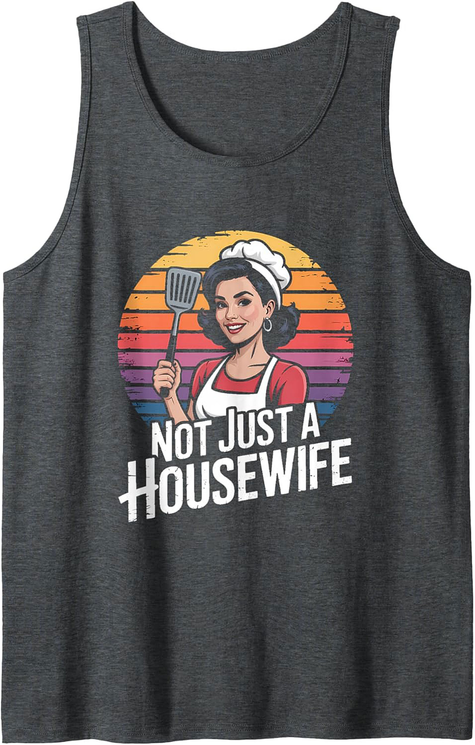Empowering Retro Housewife Graphic Tank  Vintage Sleeveless Shirt