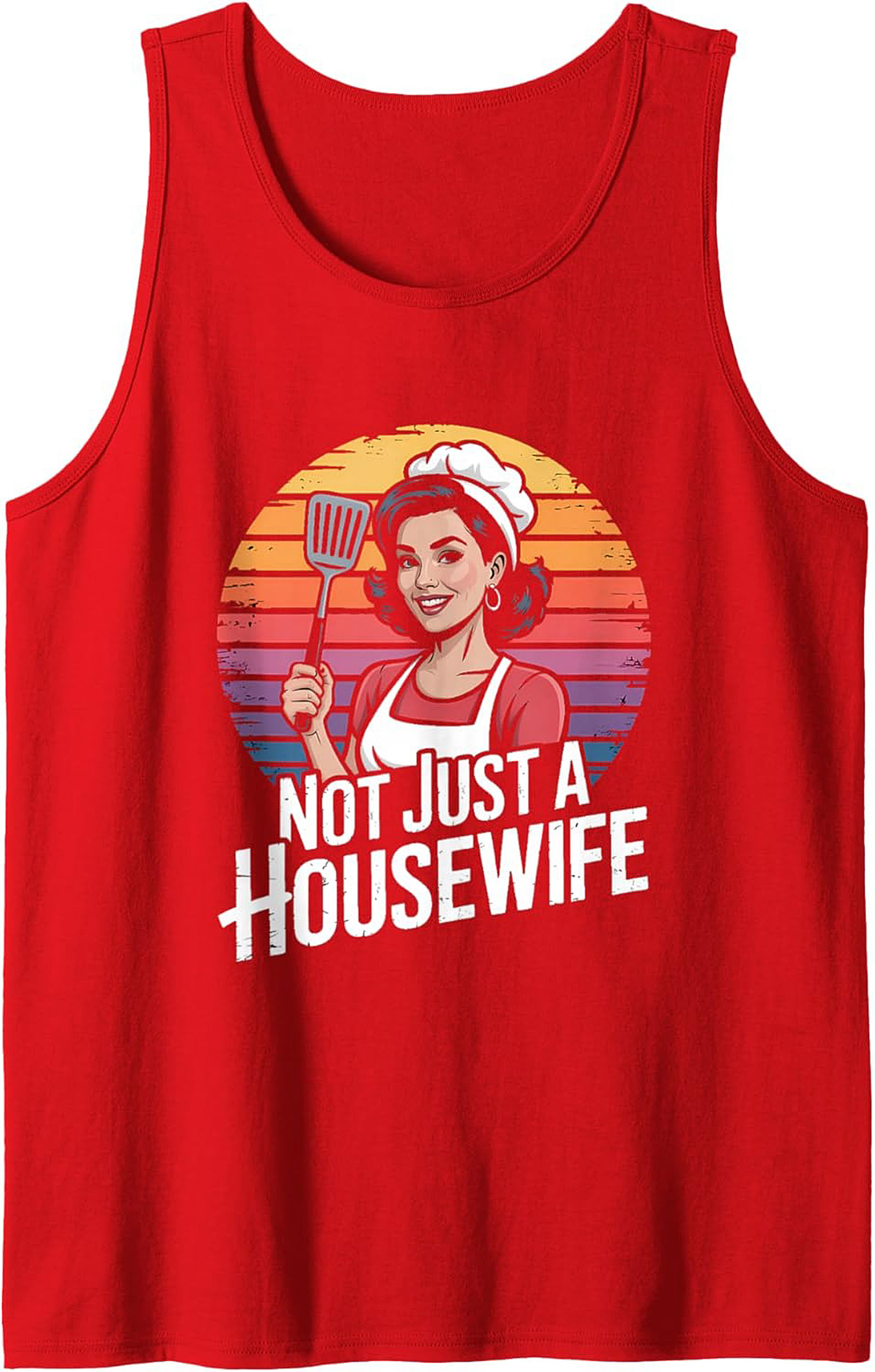 Empowering Retro Housewife Graphic Tank  Vintage Sleeveless Shirt