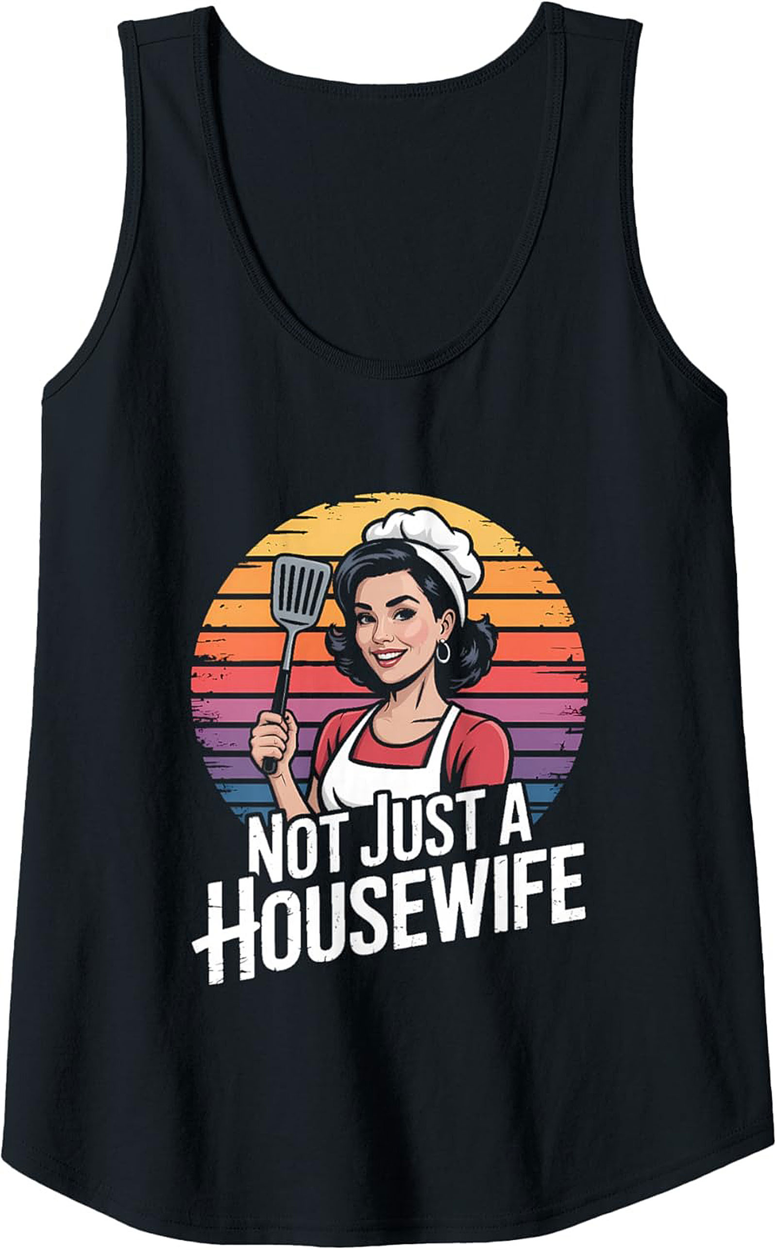 Empowering Retro Housewife Graphic Tank  Vintage Sleeveless Shirt