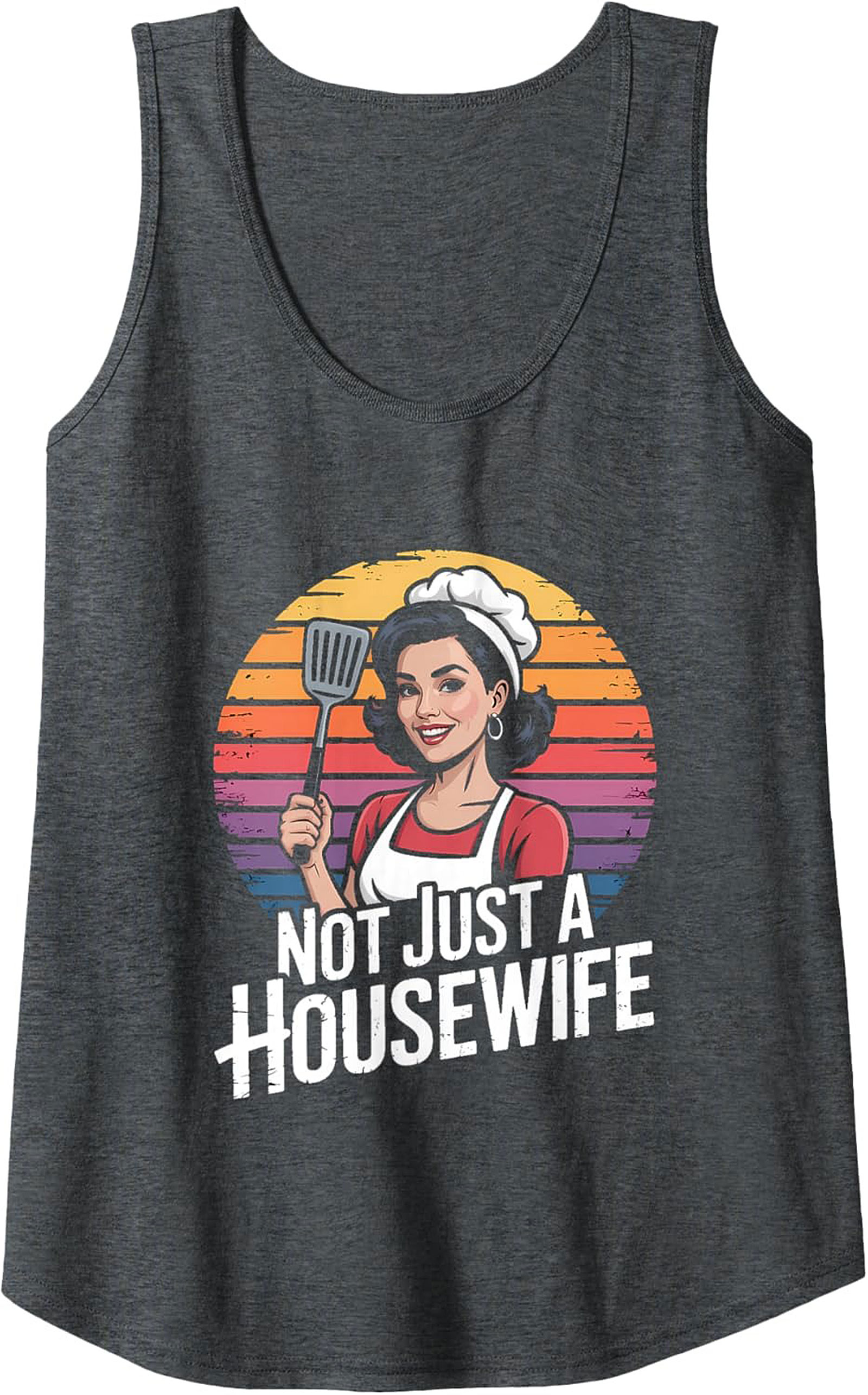 Empowering Retro Housewife Graphic Tank  Vintage Sleeveless Shirt
