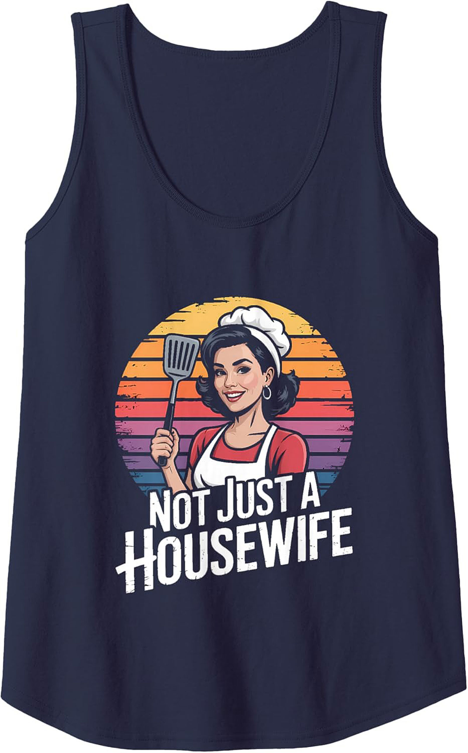 Empowering Retro Housewife Graphic Tank  Vintage Sleeveless Shirt