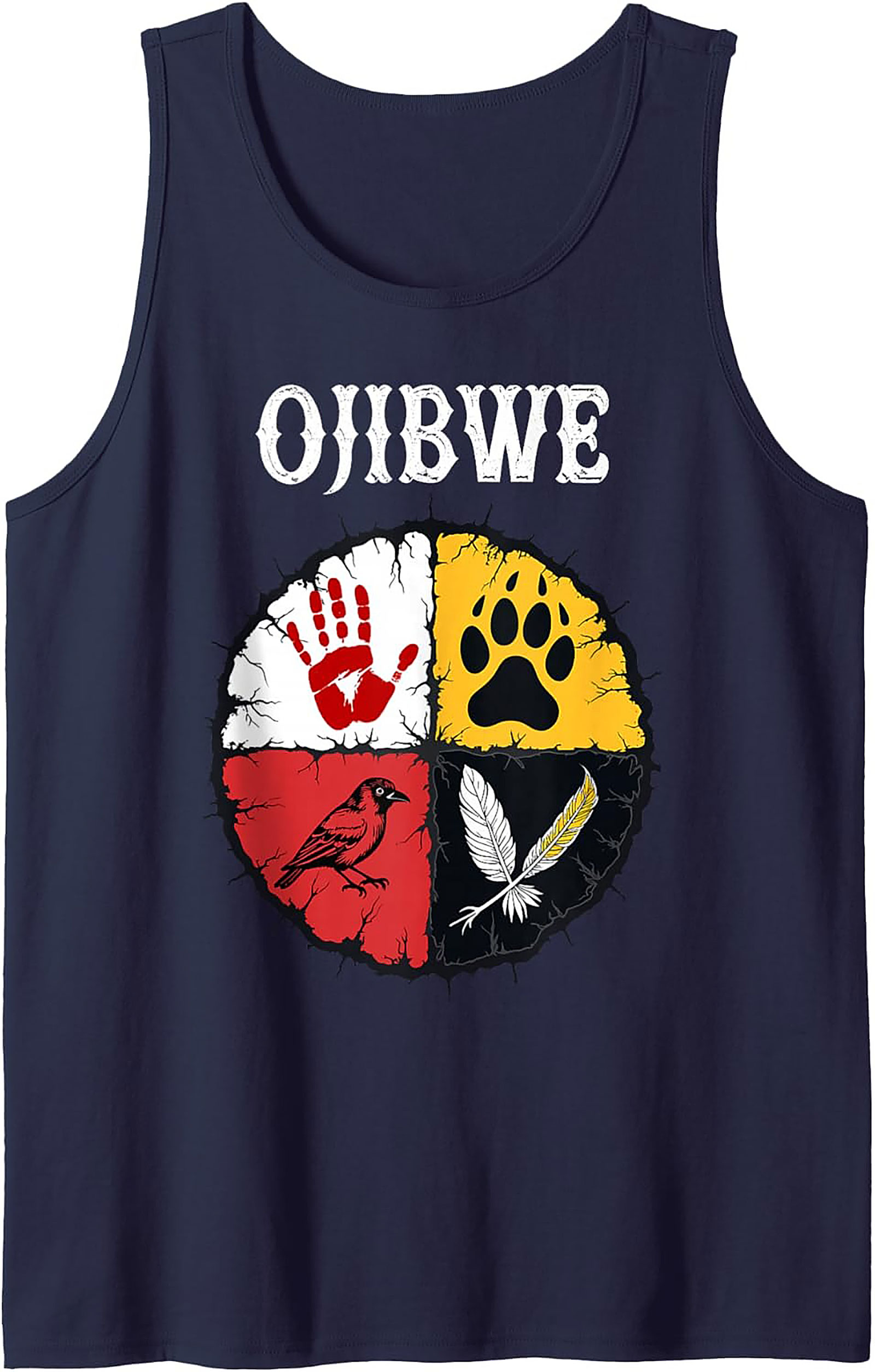 Ojibwe Graphic Tank Top Indigenous Heritage Sleeveless Shirt