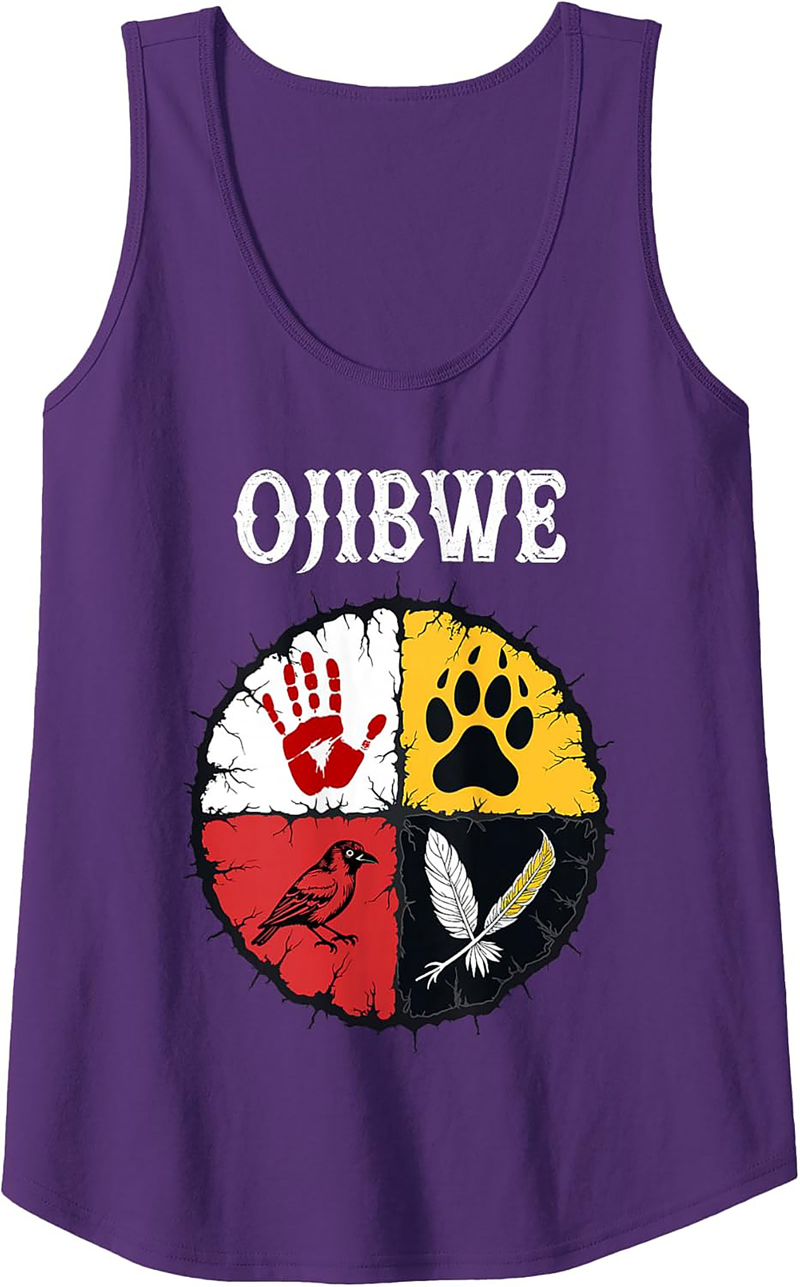Ojibwe Graphic Tank Top Indigenous Heritage Sleeveless Shirt