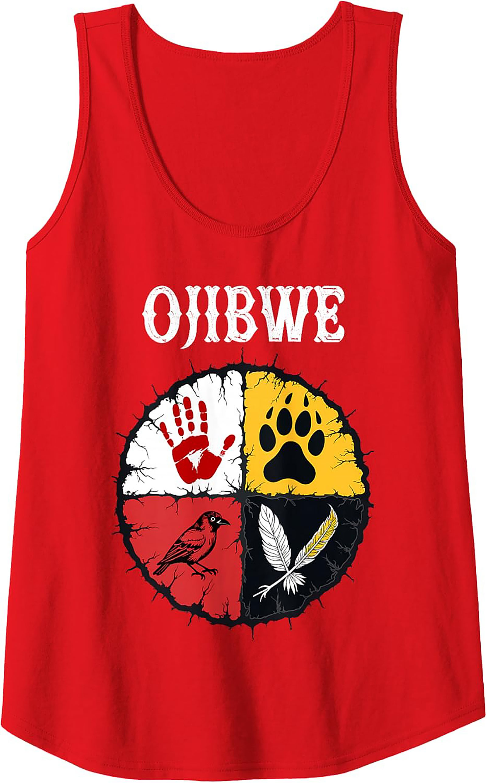 Ojibwe Graphic Tank Top Indigenous Heritage Sleeveless Shirt
