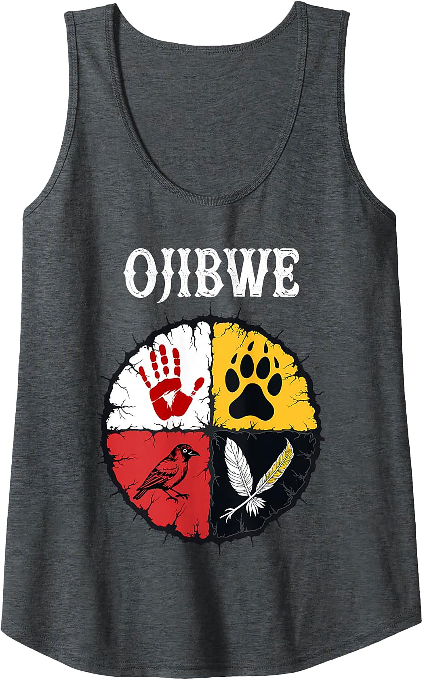 Ojibwe Graphic Tank Top Indigenous Heritage Sleeveless Shirt