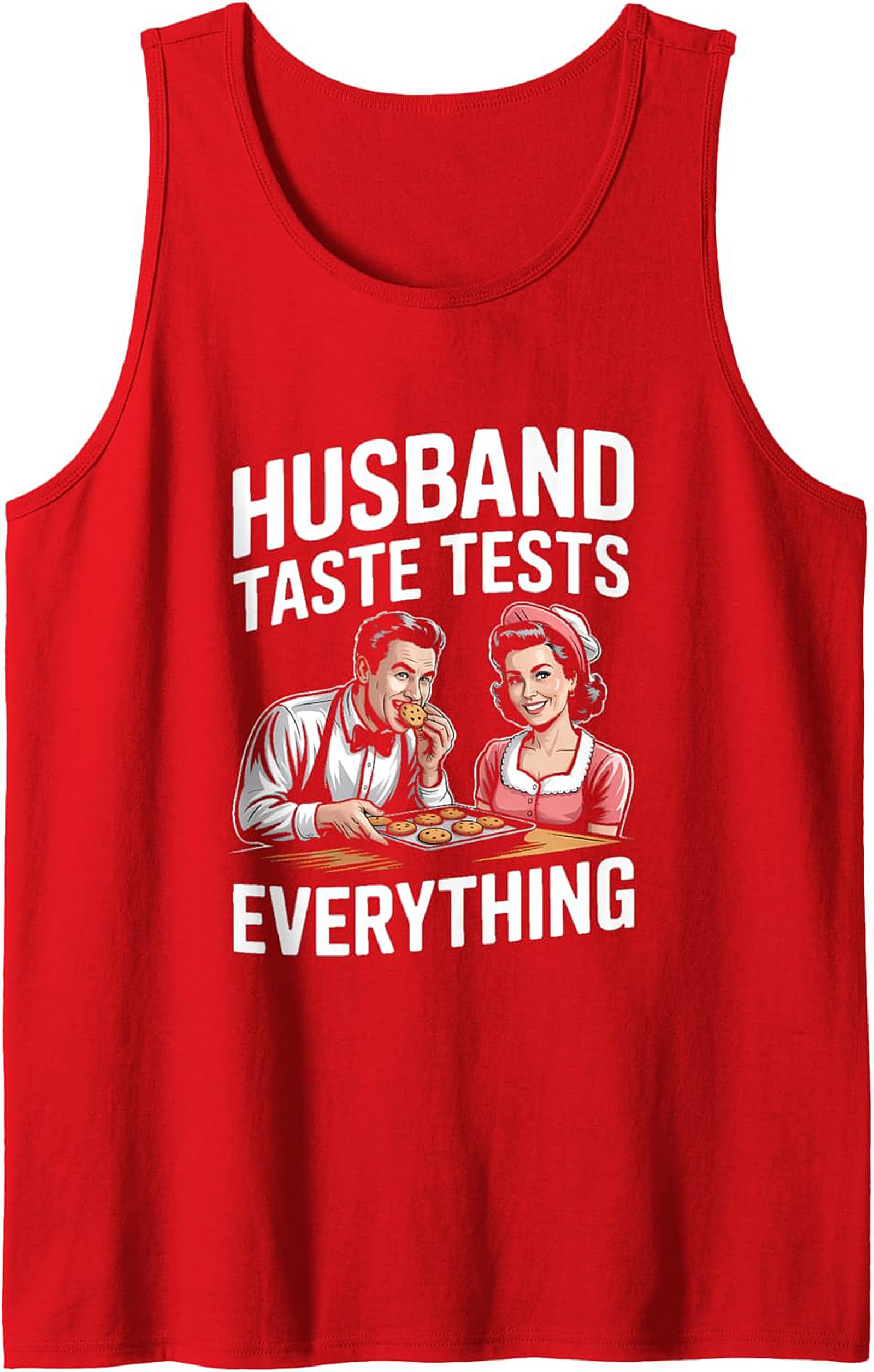 Funny Husband Taste Tester Graphic Tank Sleeveless Shirt