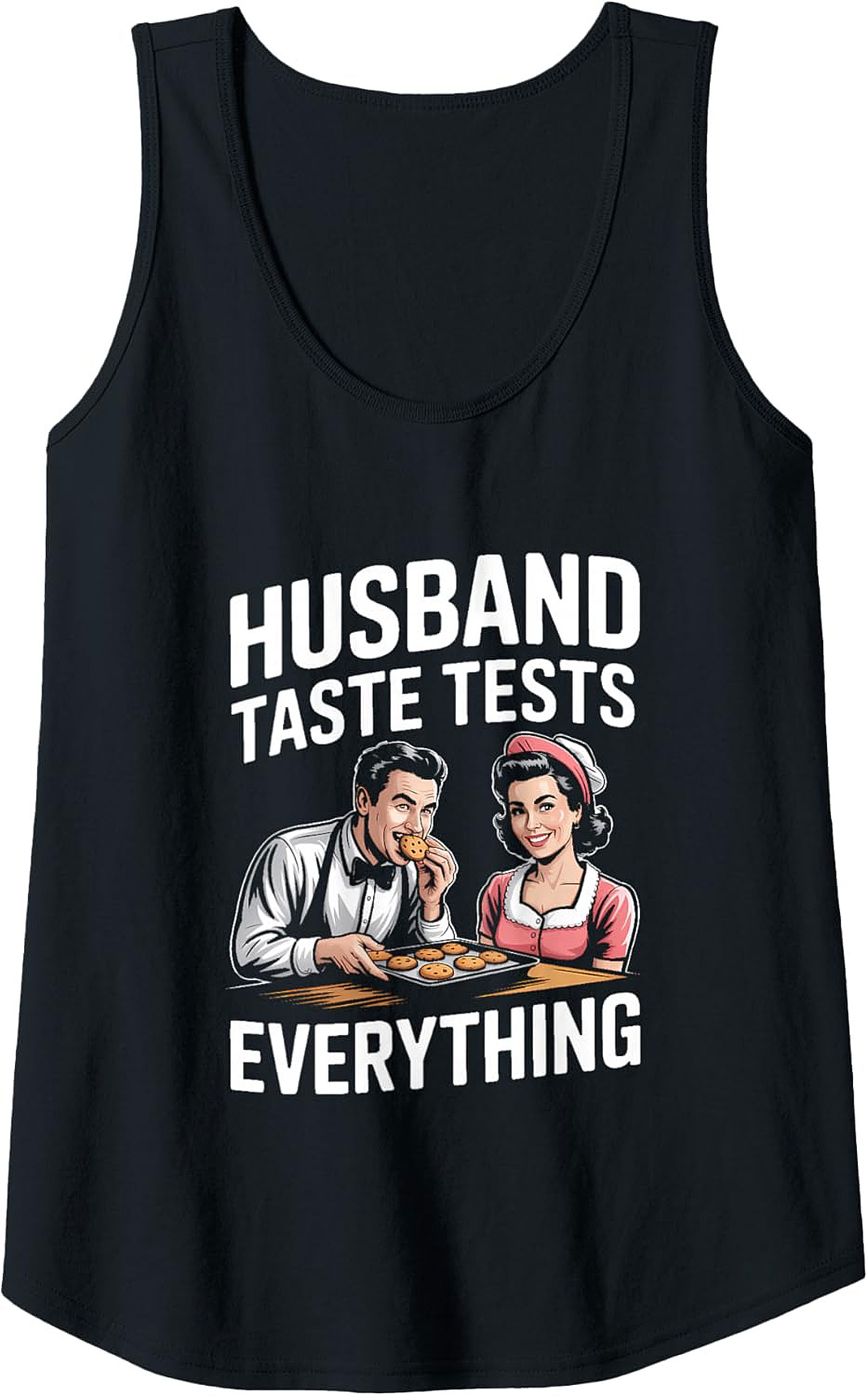 Funny Husband Taste Tester Graphic Tank Sleeveless Shirt