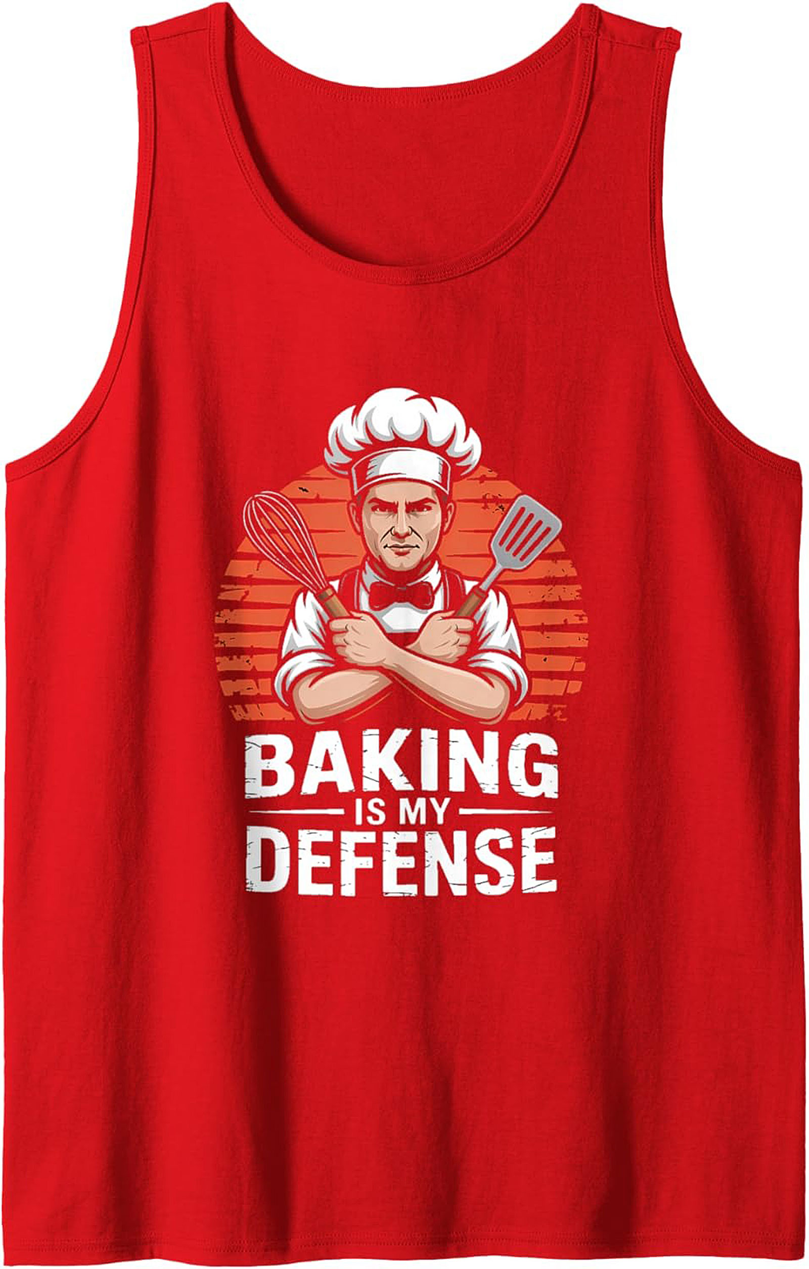 Baking Is My Defense Tank Top Funny Chef Gift Idea