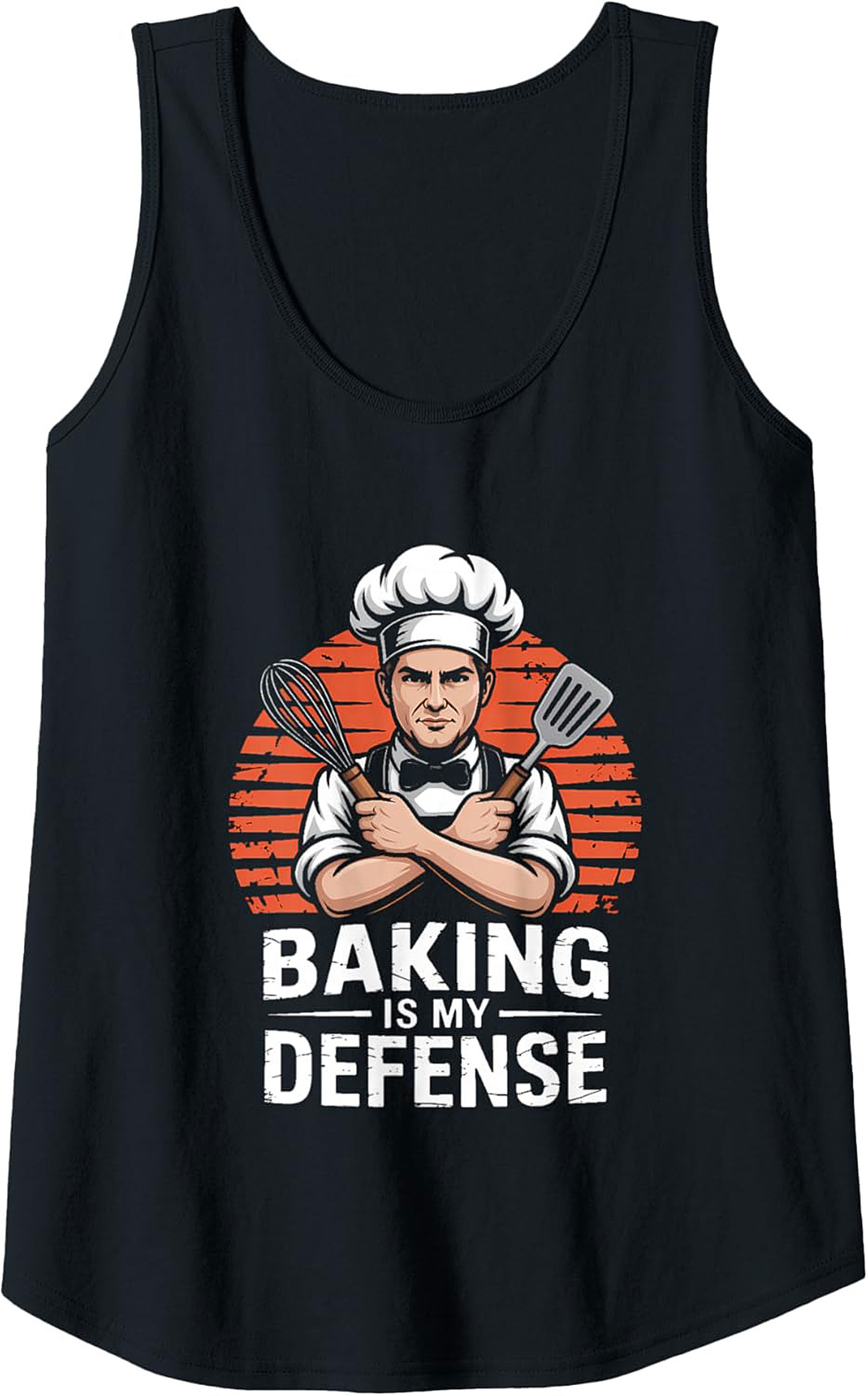 Baking Is My Defense Tank Top Funny Chef Gift Idea
