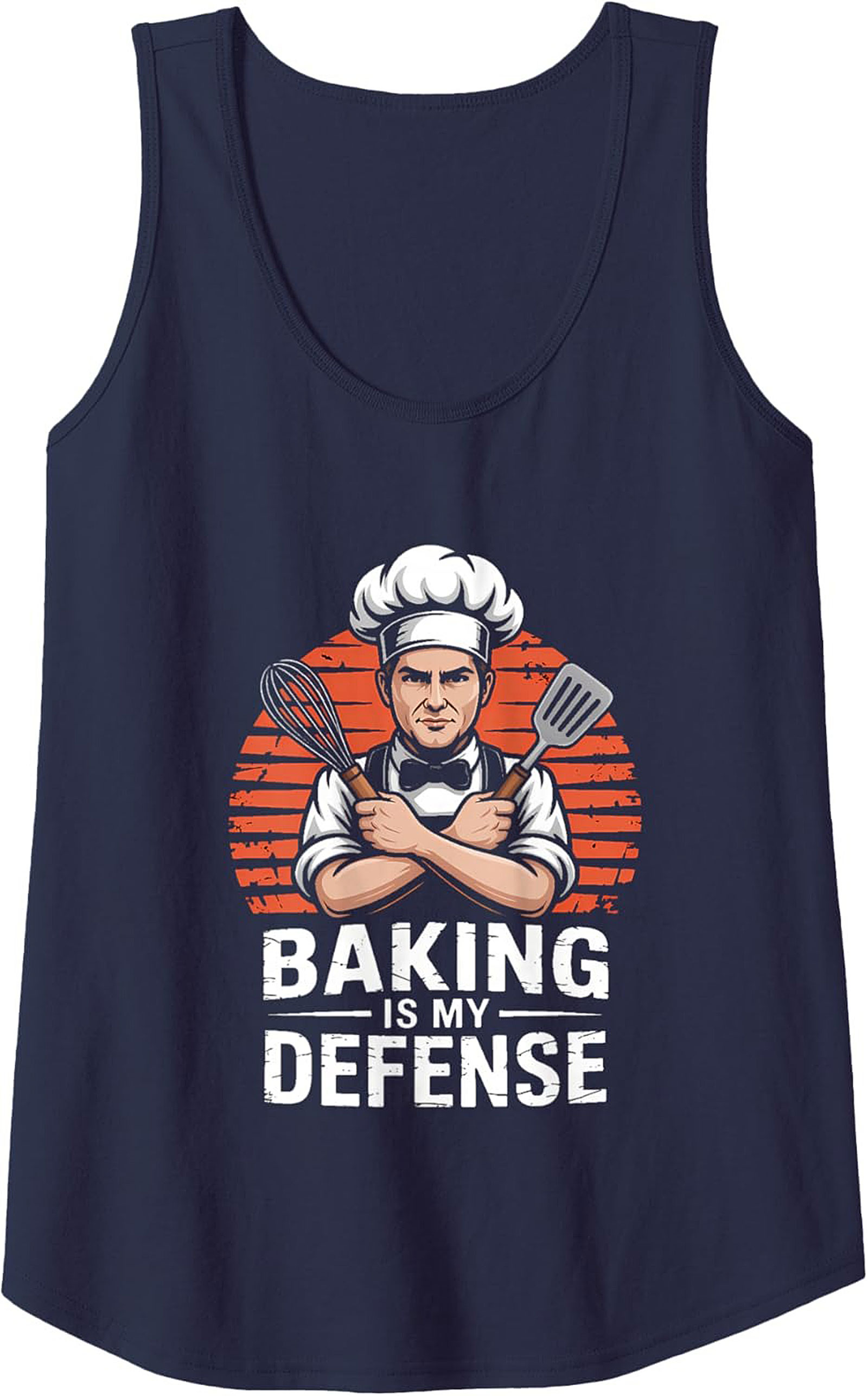 Baking Is My Defense Tank Top Funny Chef Gift Idea