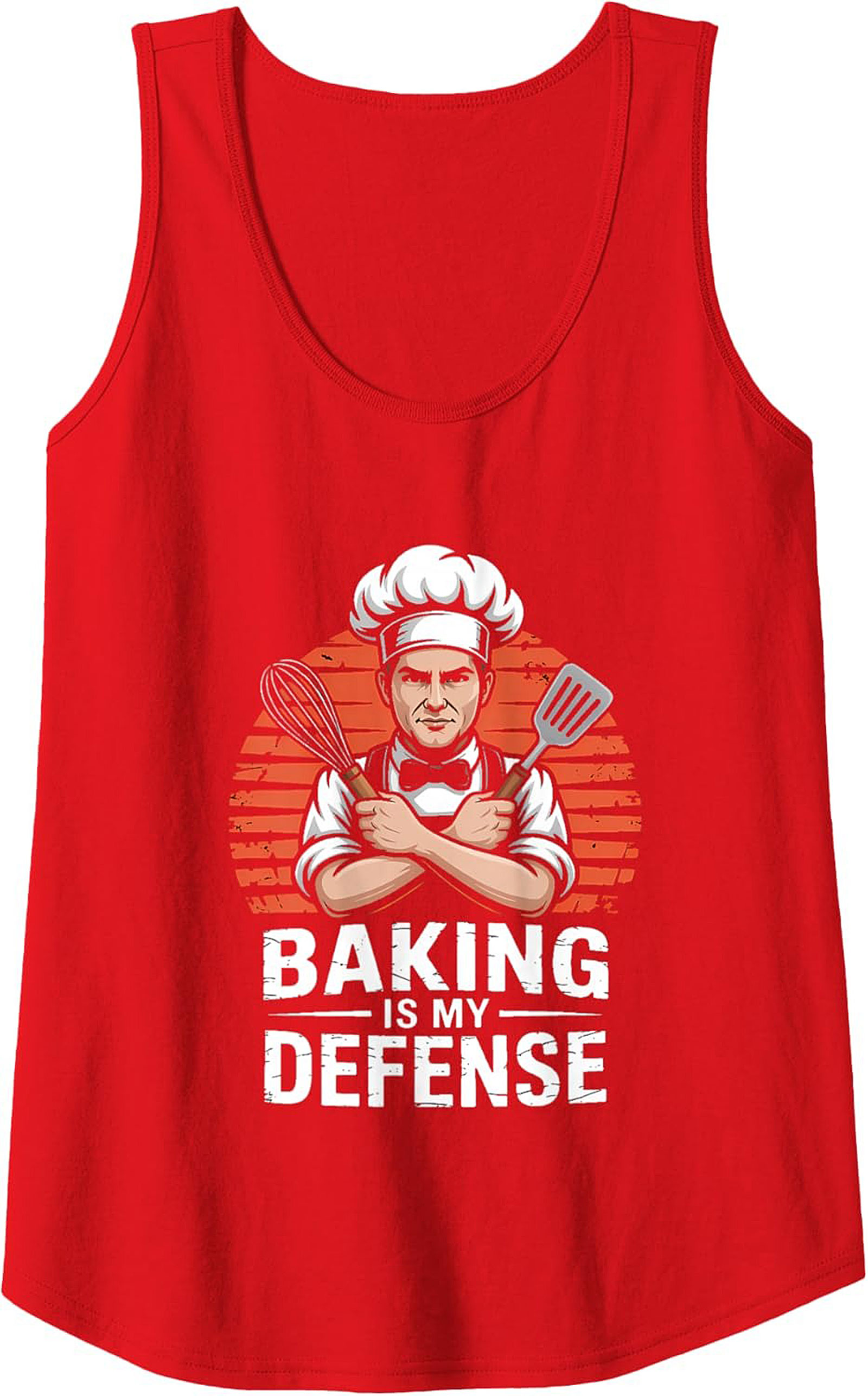 Baking Is My Defense Tank Top Funny Chef Gift Idea