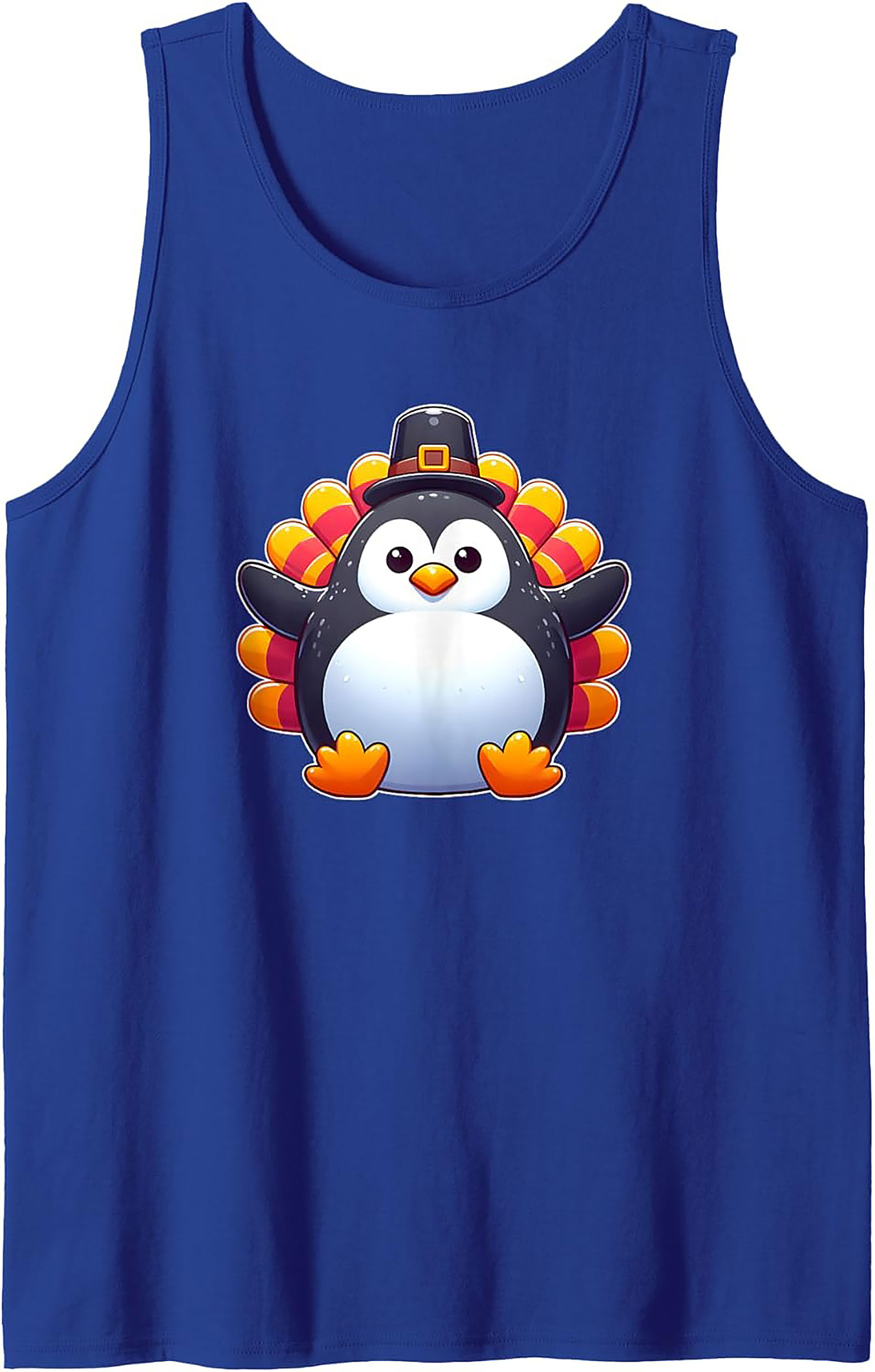 Cute Thanksgiving Penguin Graphic Tank Top | Unisex Tank