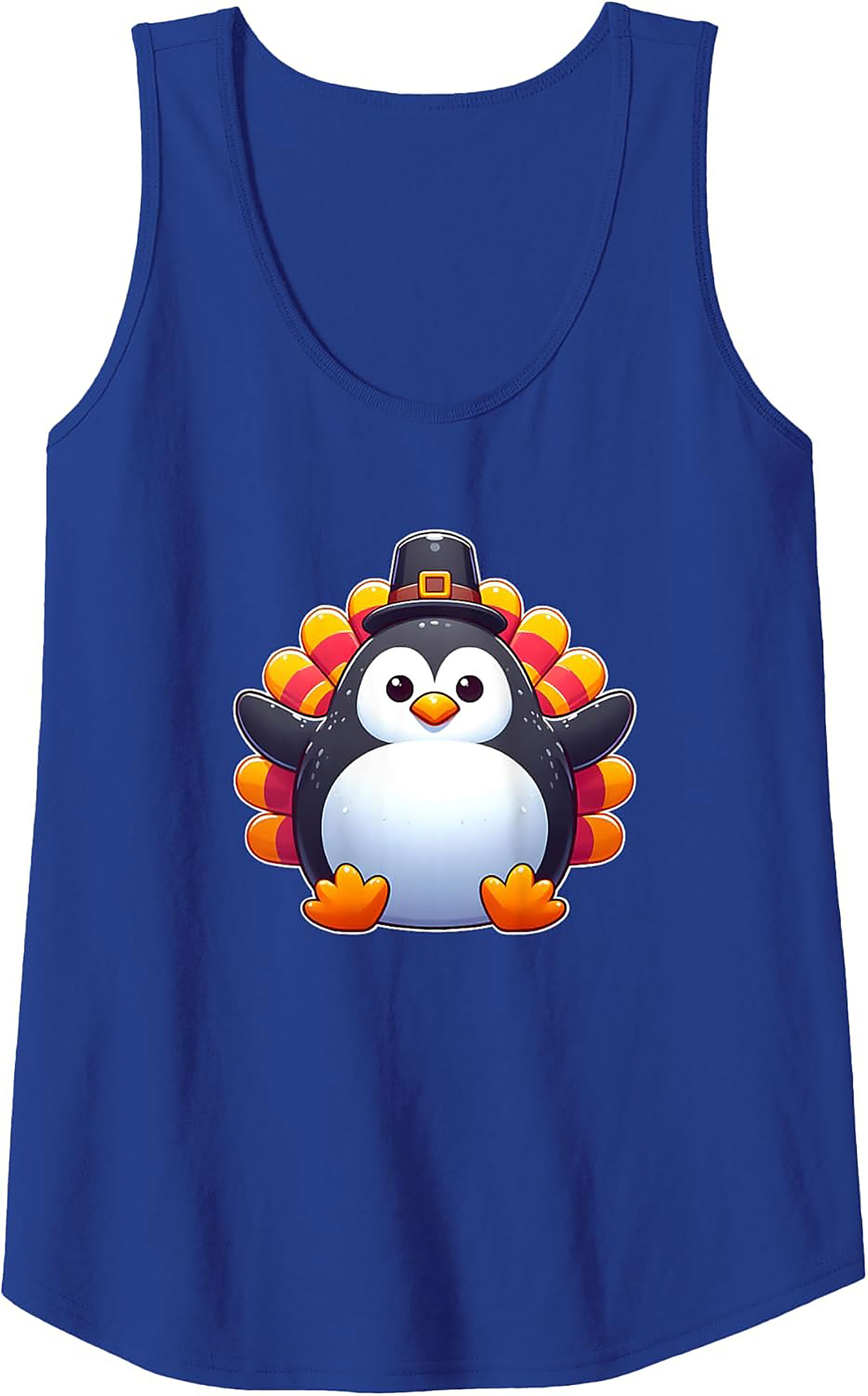 Cute Thanksgiving Penguin Graphic Tank Top | Unisex Tank