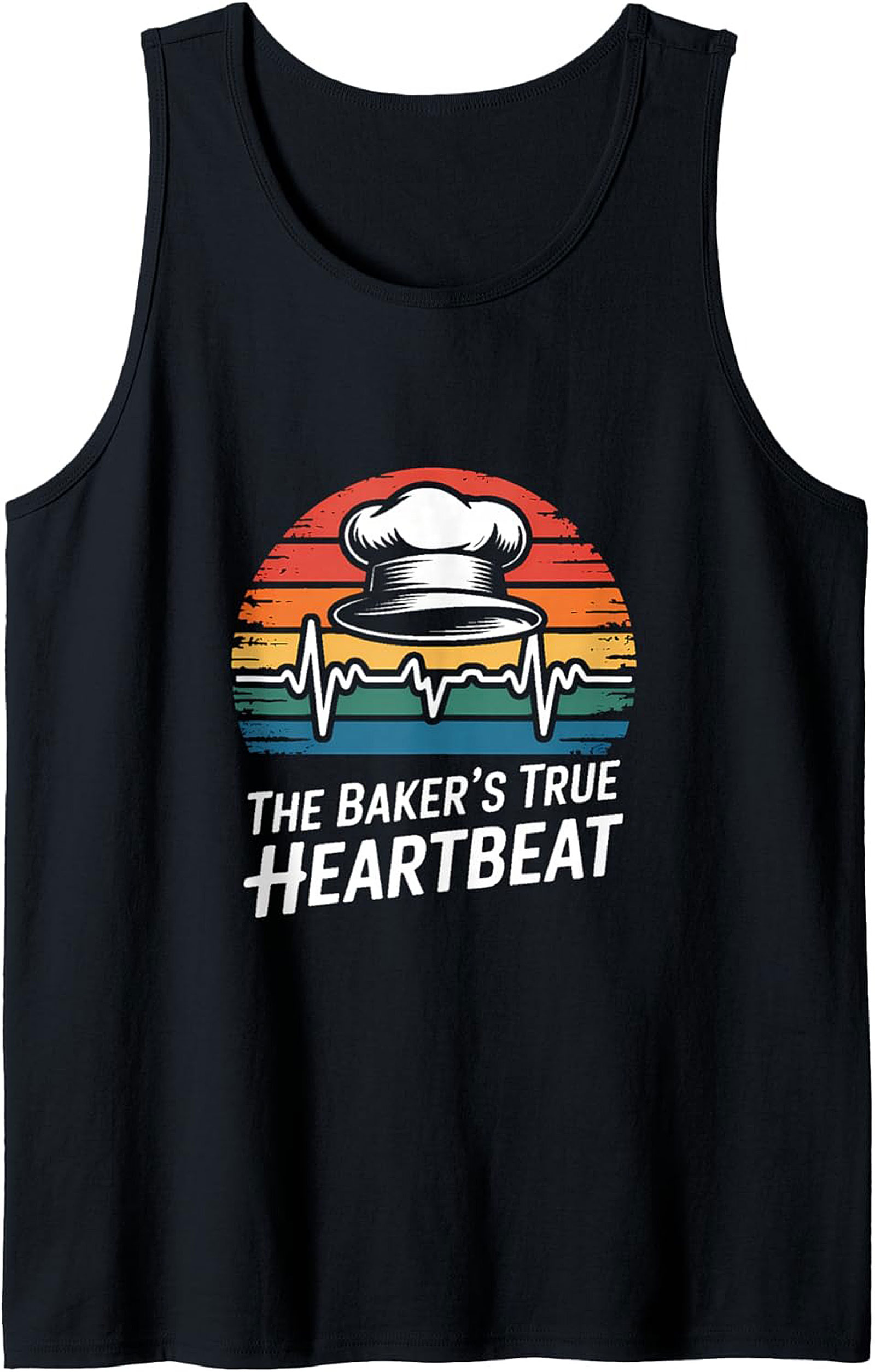 Baker Heartbeat Graphic Tank Top Culinary Gift Idea