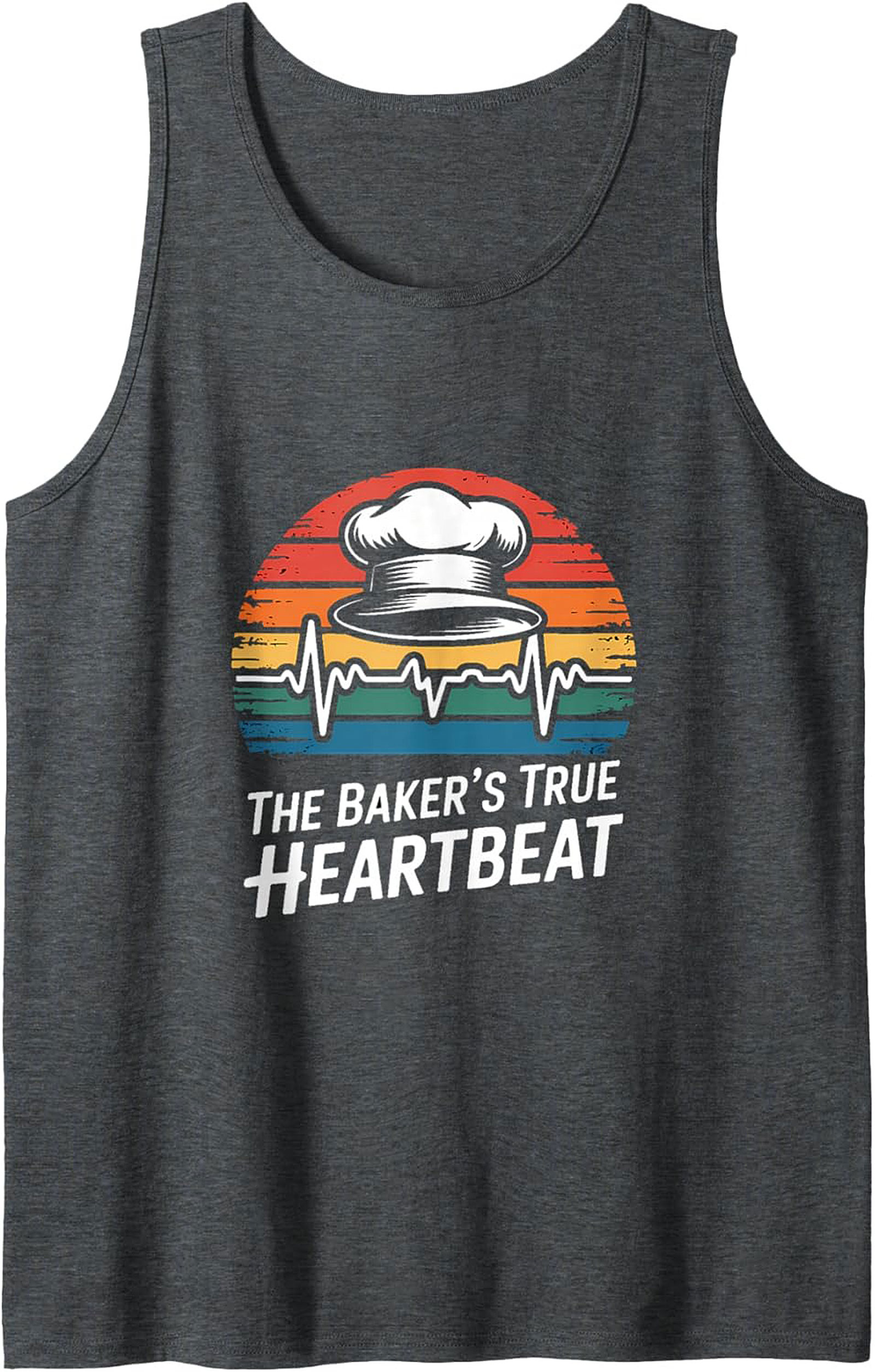 Baker Heartbeat Graphic Tank Top Culinary Gift Idea