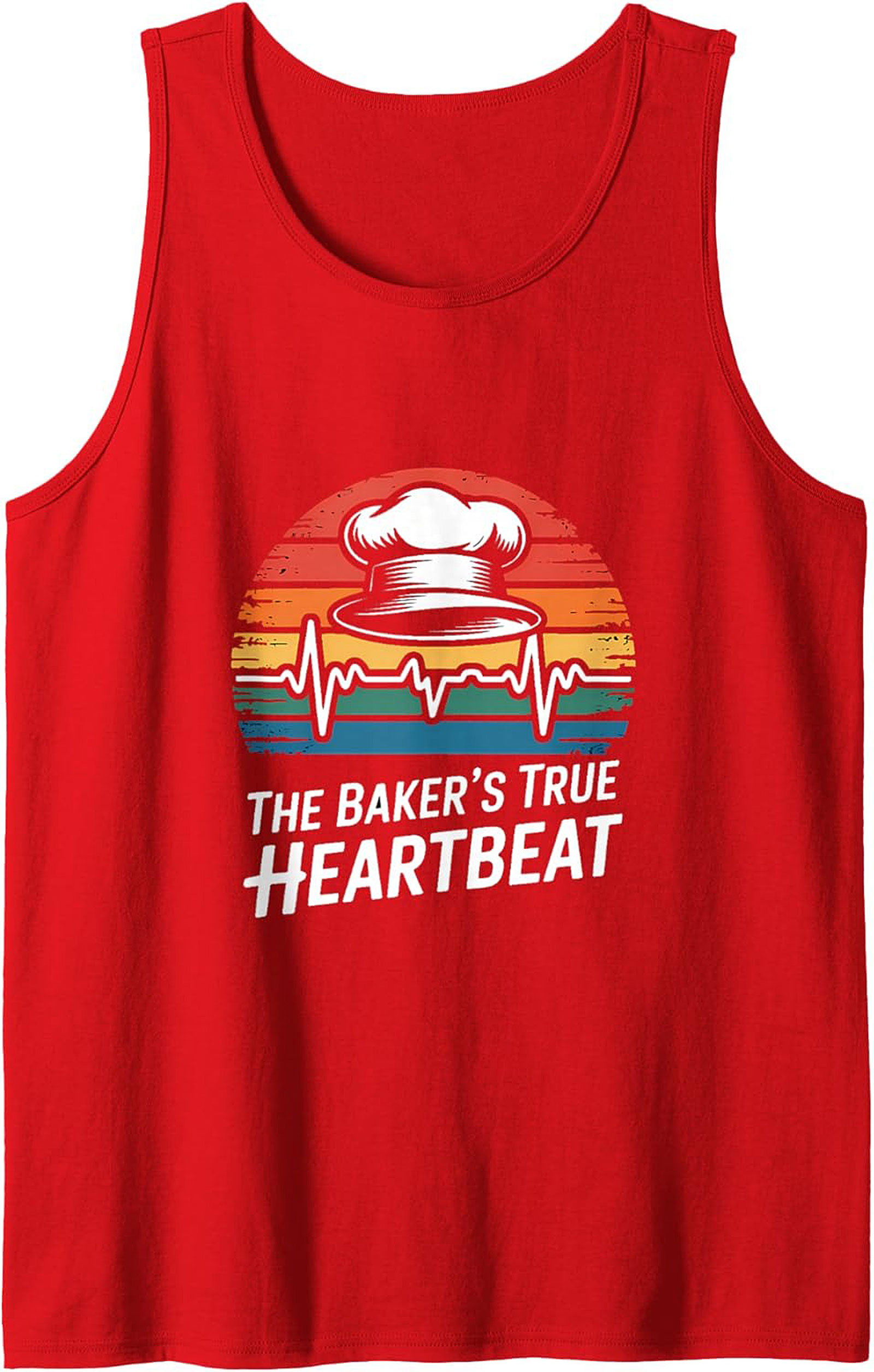 Baker Heartbeat Graphic Tank Top Culinary Gift Idea
