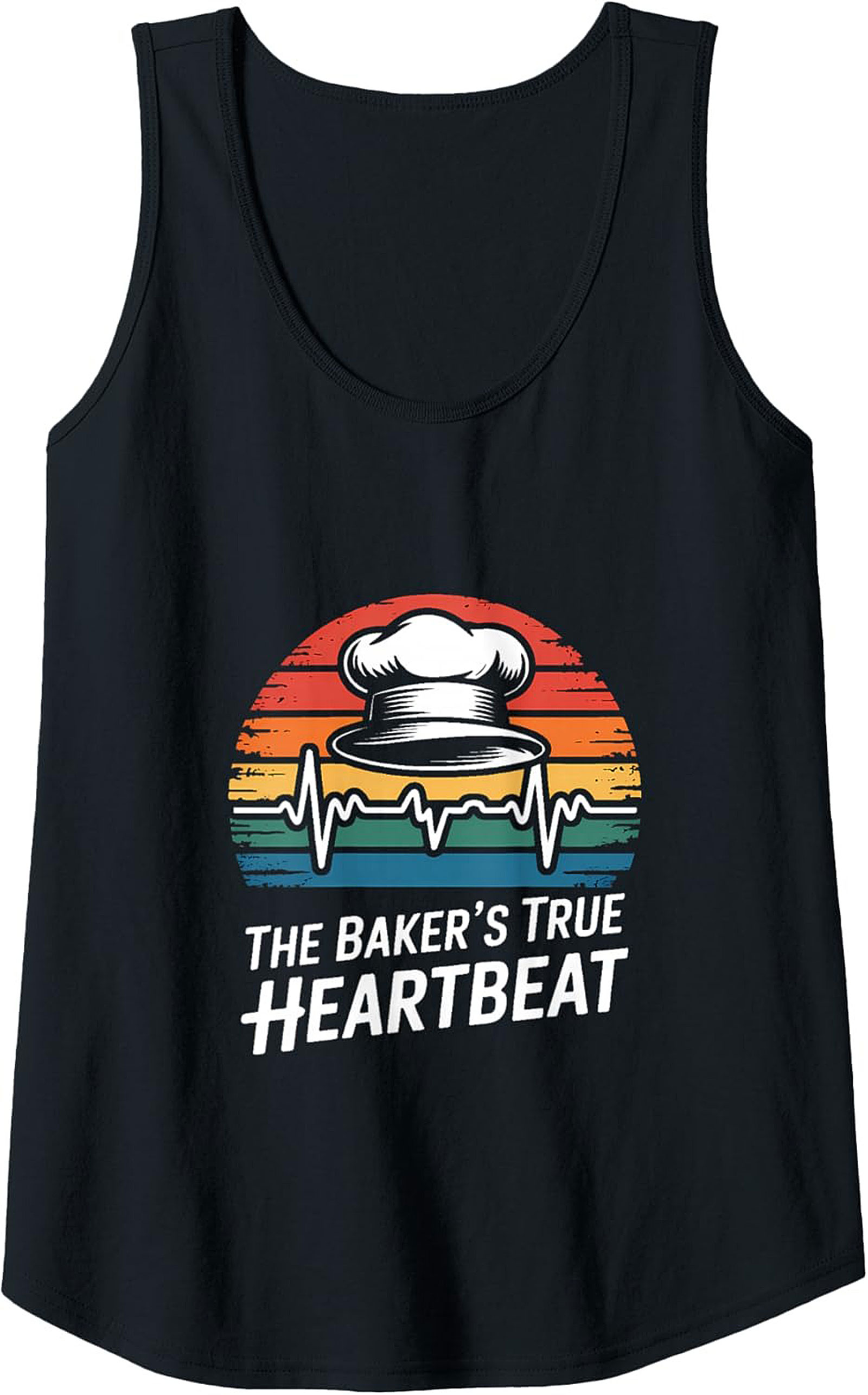 Baker Heartbeat Graphic Tank Top Culinary Gift Idea