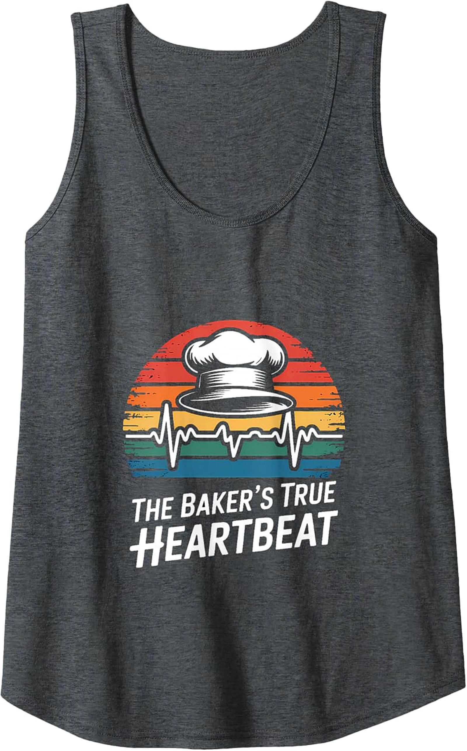 Baker Heartbeat Graphic Tank Top Culinary Gift Idea